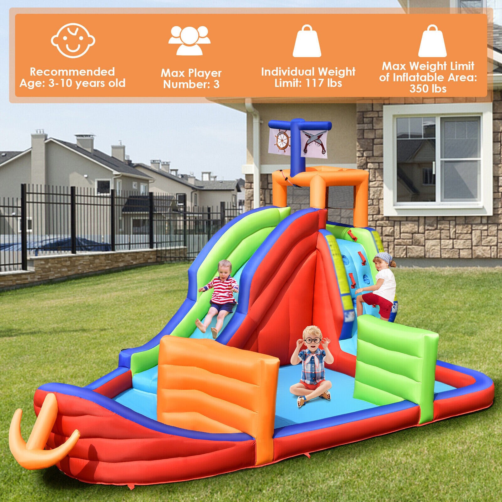 Slickblue D-CO-SU57401PN Bounce-Houses - View #8