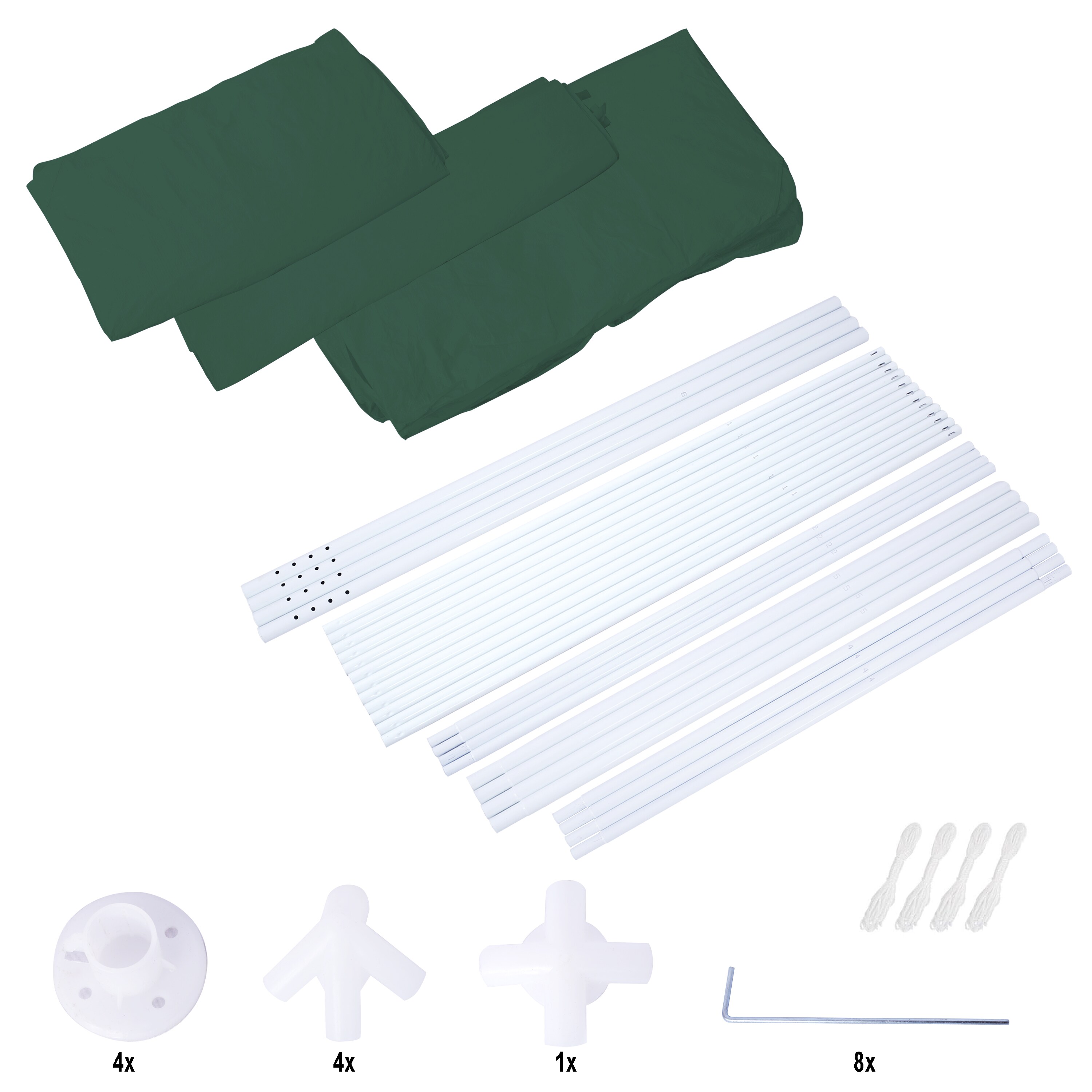 10 ft. x 10 ft. Green Outdoor Party Tent Canopy with Removable Walls