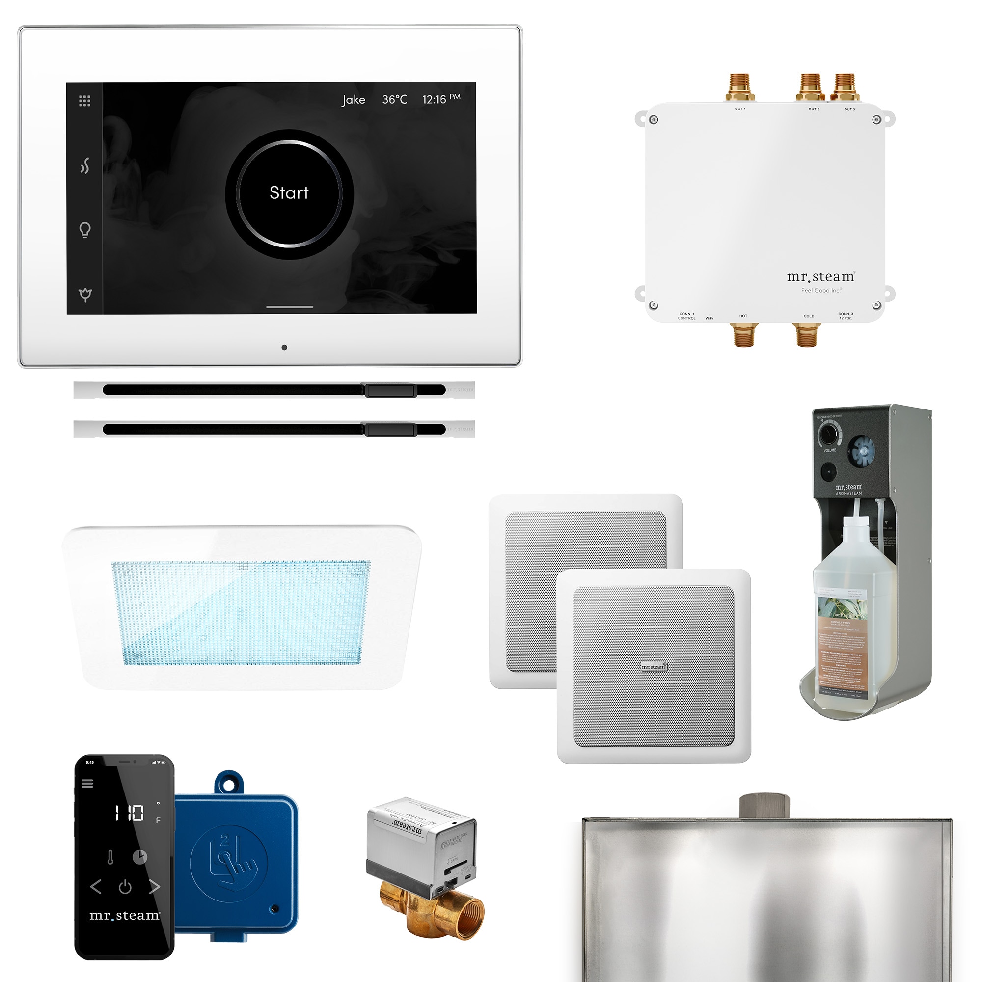 Mr. Steam BLS-WHXLBB Bliss Max Linear 600-Watt Brushed Bronze Steam generator control kit