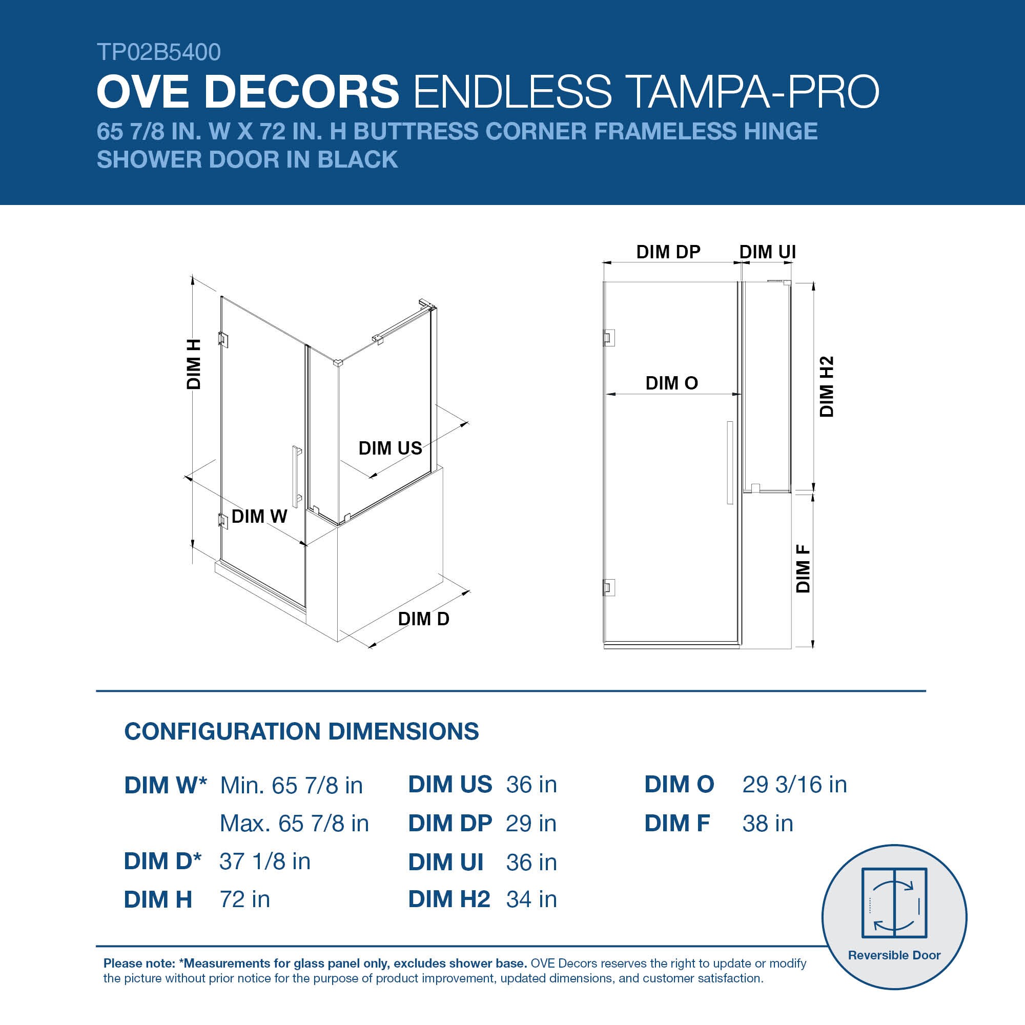 OVE Decors 828796057653 Shower-Doors - View #2