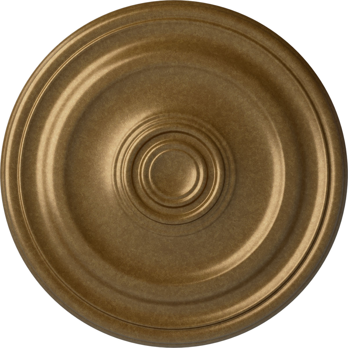 Ekena Millwork CM15DEPAS Devon 15.75-in W x 15.75-in L Painted Pale Gold Polyurethane Whole Ceiling Medallion