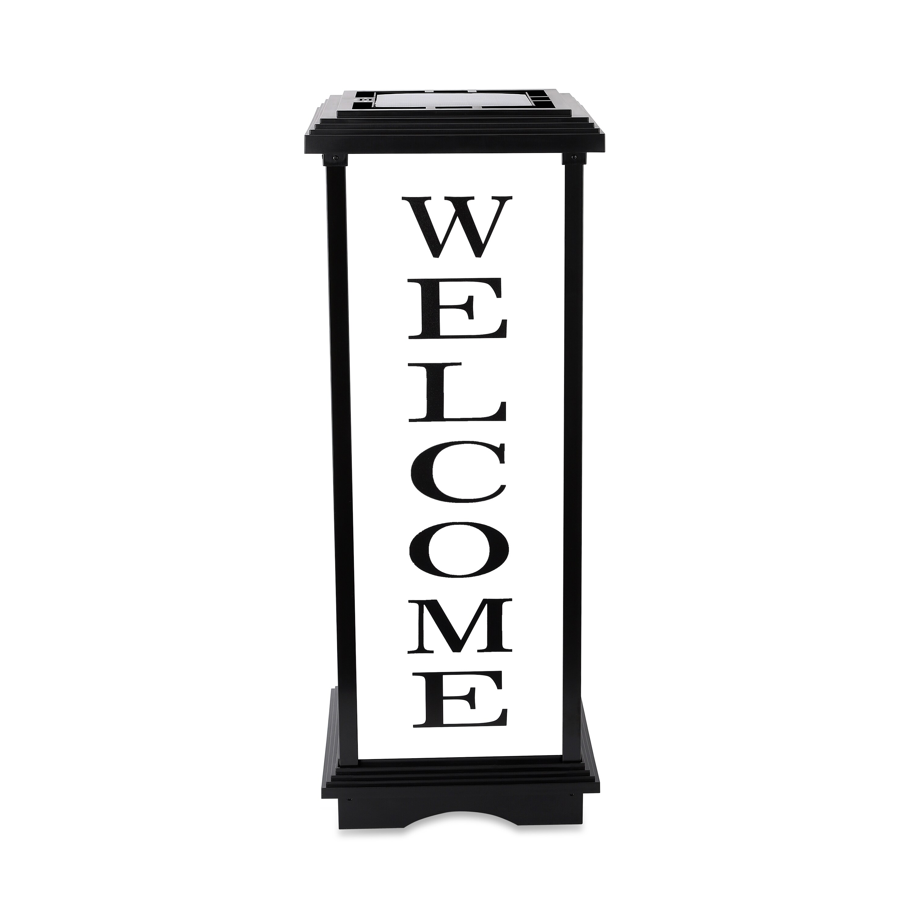 Techko Solar LED Welcome Lantern with Frosted Panels