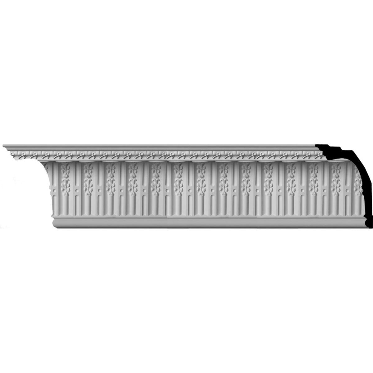 Ekena Millwork MLD11X08X13SP-CASE-8 Springtime 11-3/8-in x 7-ft 10-1/2-in Primed Urethane Crown Moulding 8 -Pack