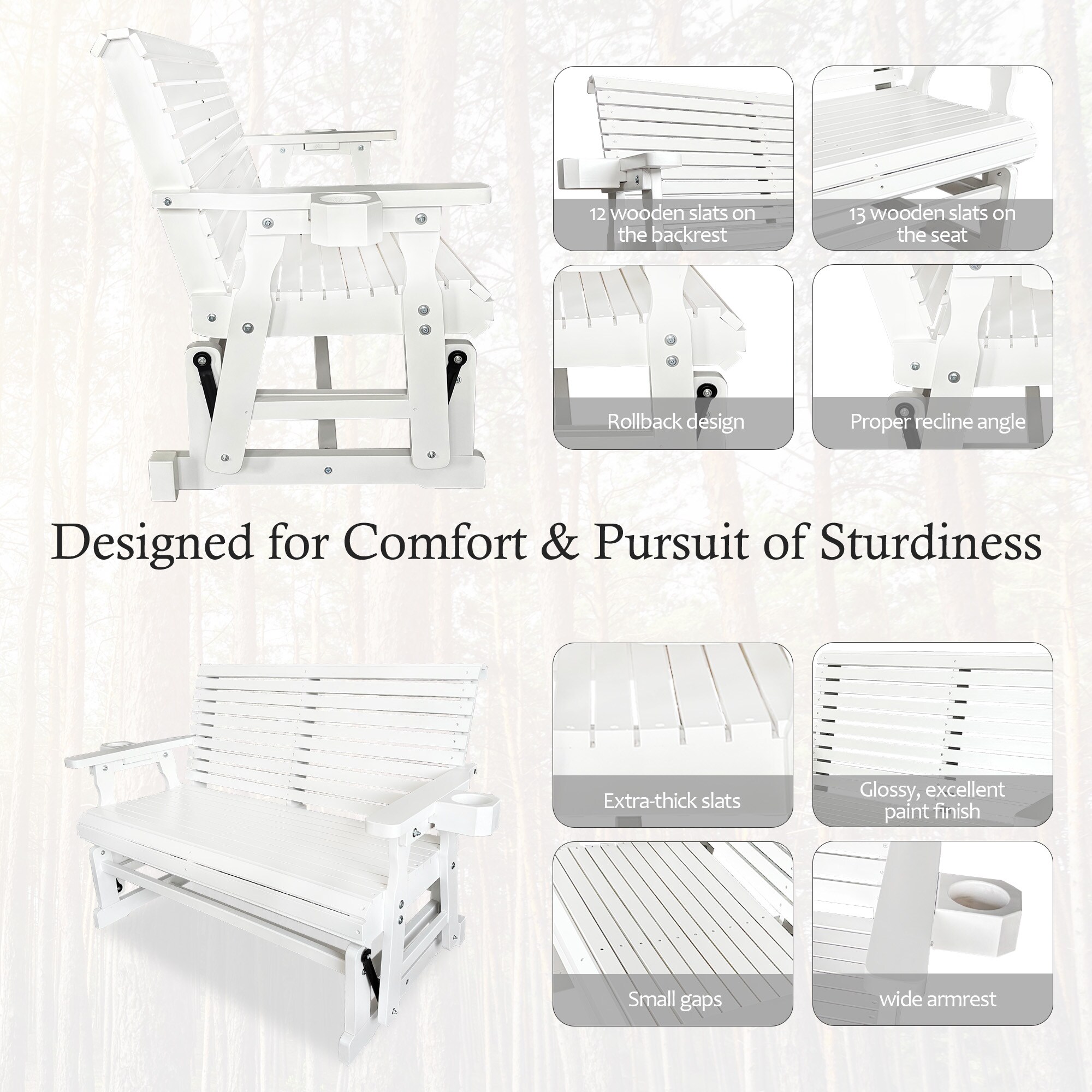 Fortune Candy GX002CW Swing-Gliders - View #3