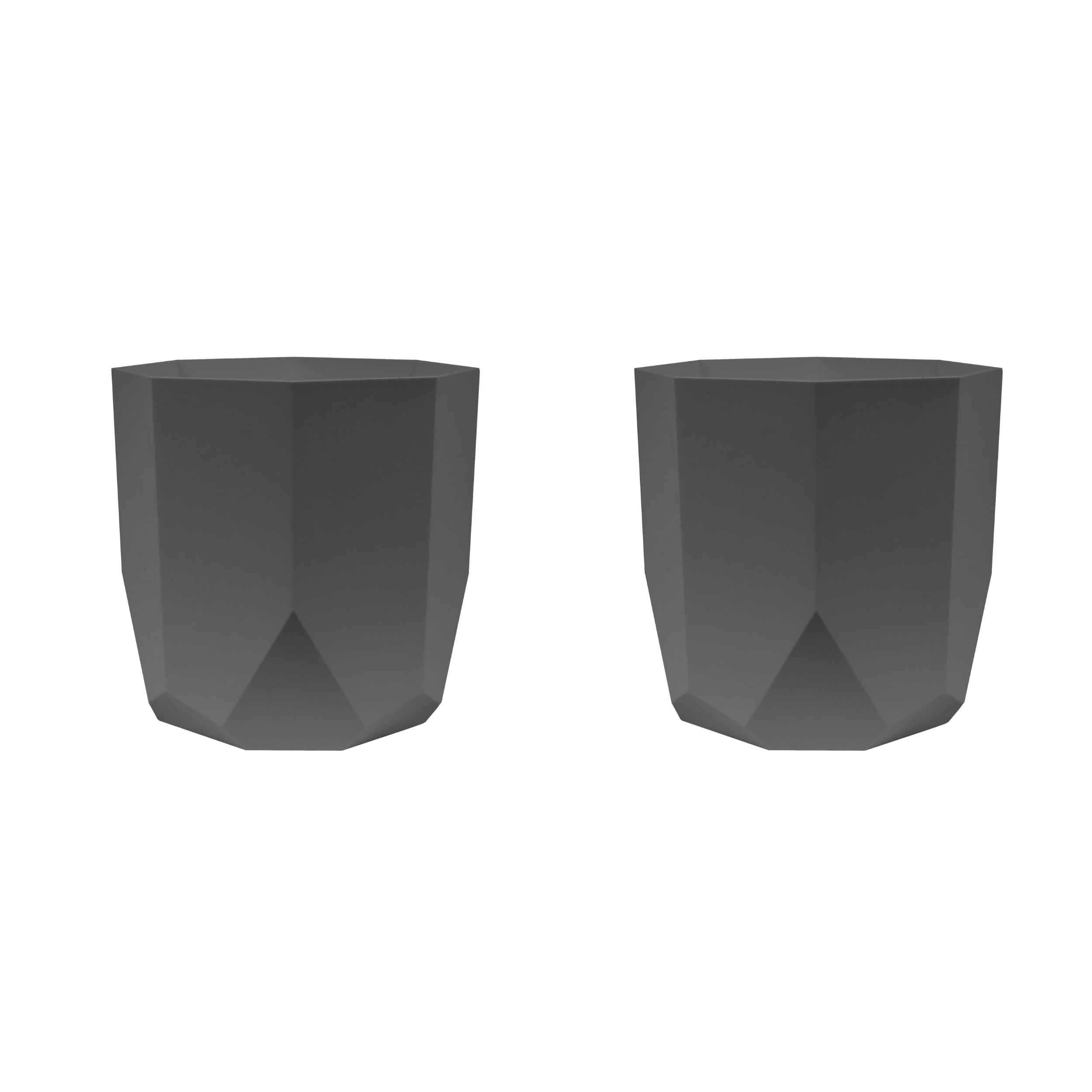 Bloem DCB-TUXMIX8 2 -Pack 8.25-in W x 8.125-in H x Gray Plastic Contemporary/Modern Indoor/Outdoor Planter