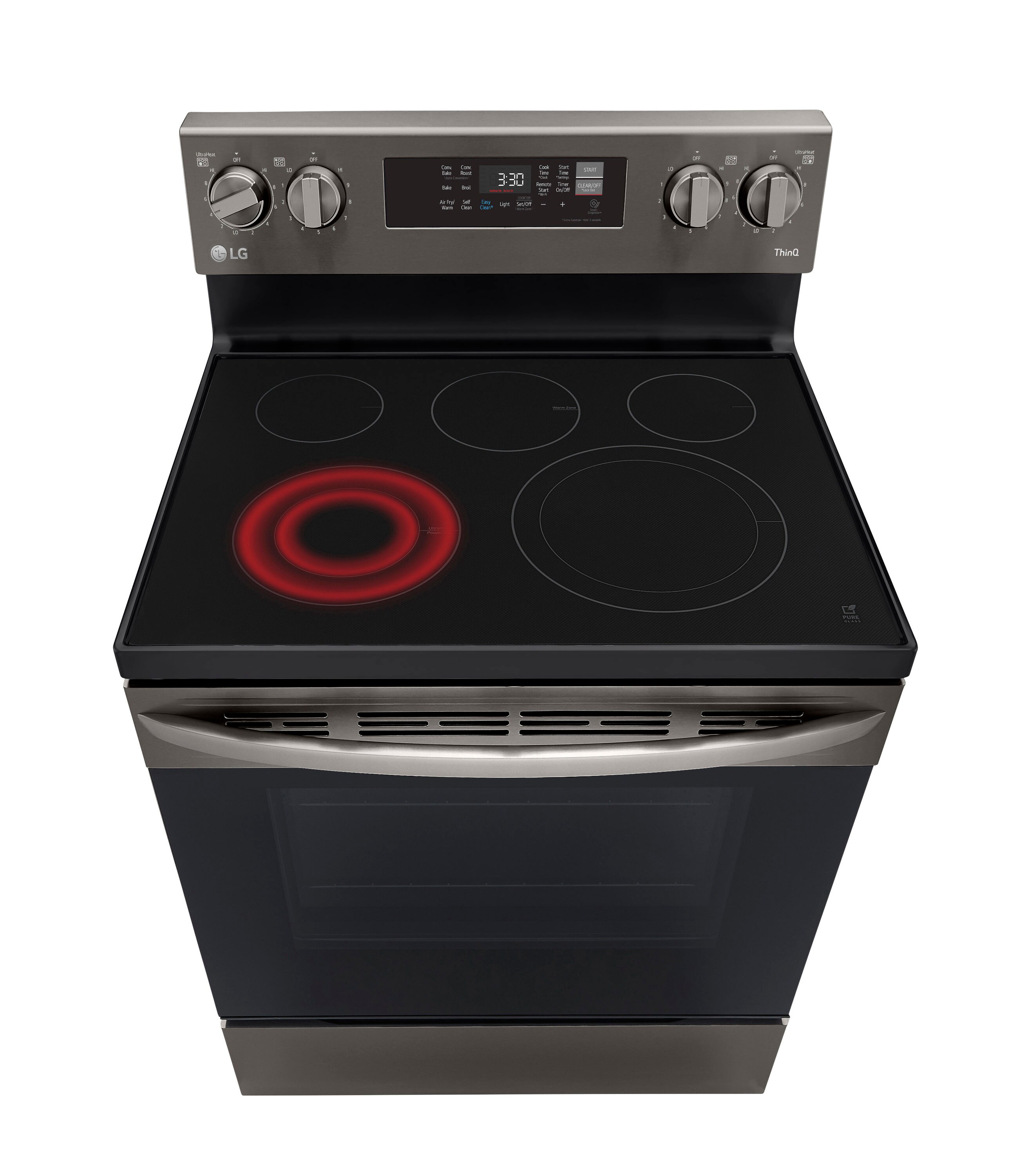 LG 30 in. 6.3 cu. ft. Smart Wi-Fi Enabled Fan Convection Electric Range Oven  with AirFry and EasyClean in. Stainless Steel LREL6323S - The Home Depot