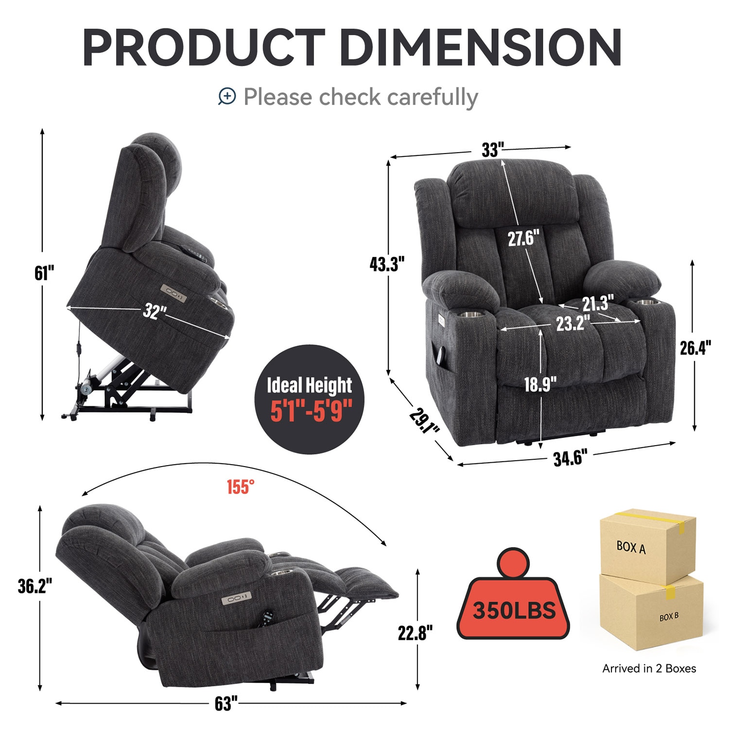 GZMR GZ-W2259 recliners - View #6