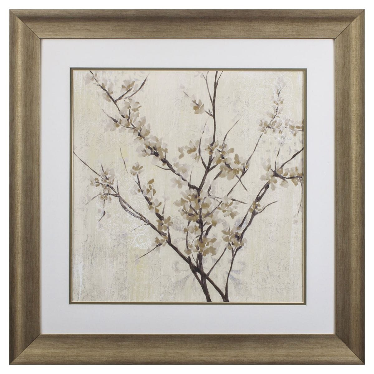 HomeRoots Brown Wood Framed 30-in H x 30-in W Botanical Wood Painting ...