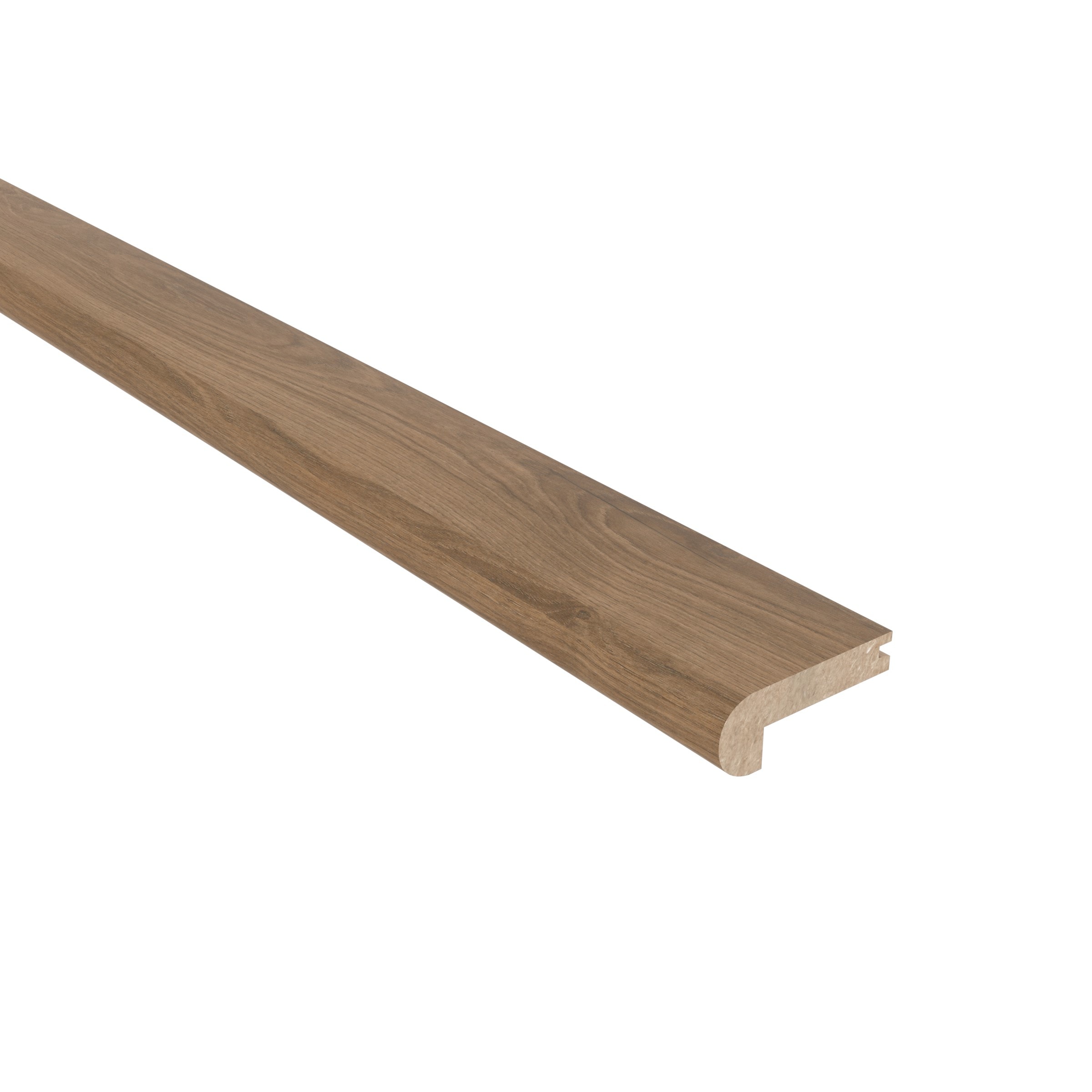 CALI 7703001120 Aqua Tough Natural Estuary Oak 1-in T x 2-1/2-in W x 72.83-in L Prefinished Mixed species MDF Bullnose Floor Moulding Trim