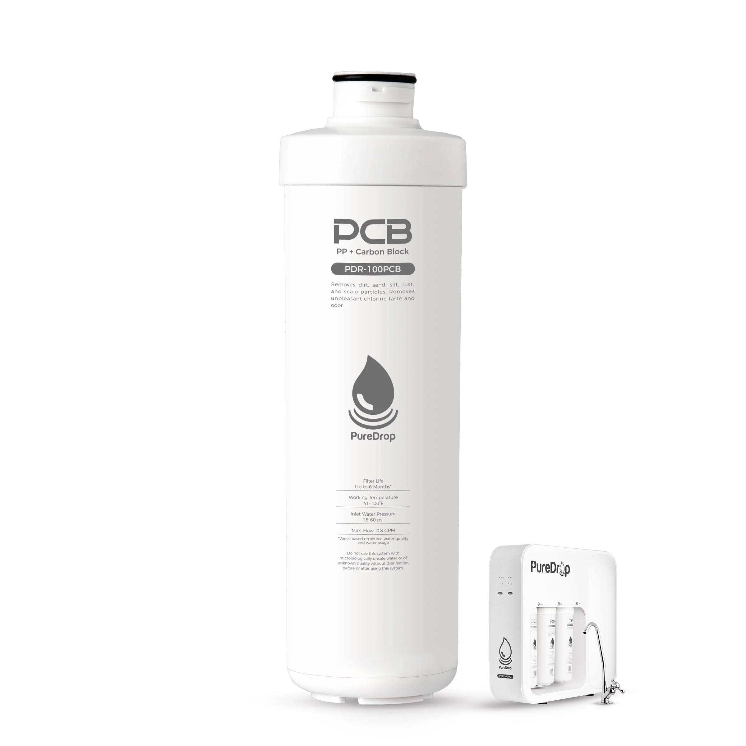 PureDrop PDR-100PCB Under Sink 6-Months Replacement Filter