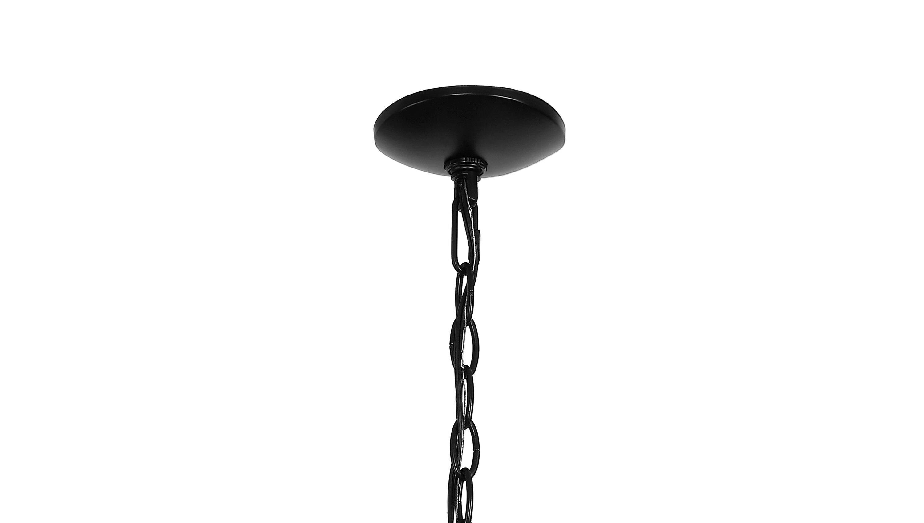 Pablo Ring 33.5" Oil-Rubbed Bronze & Seeded Glass LED Chandelier