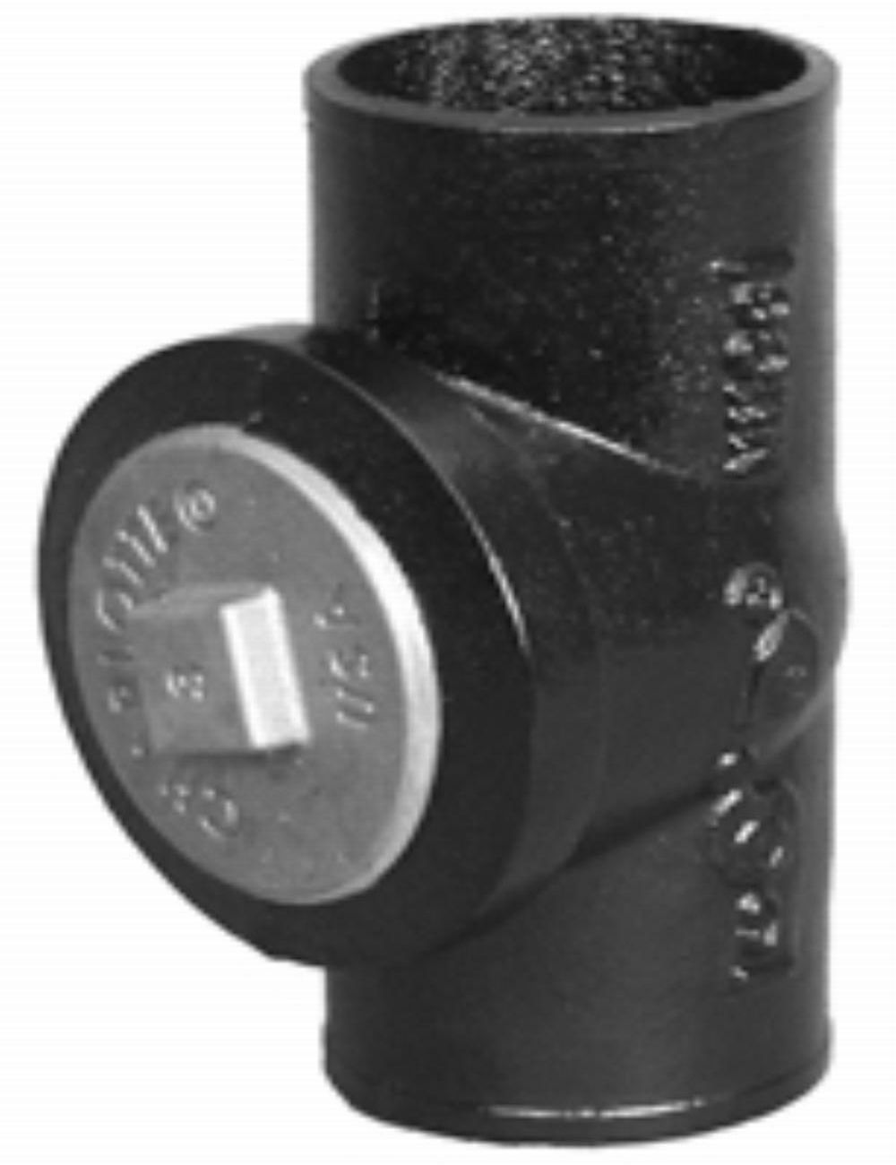 Charlotte Pipe NH  00036S 1000 4-in No Hub W/4 Southern Brs/Plg Cast Iron Test Tee