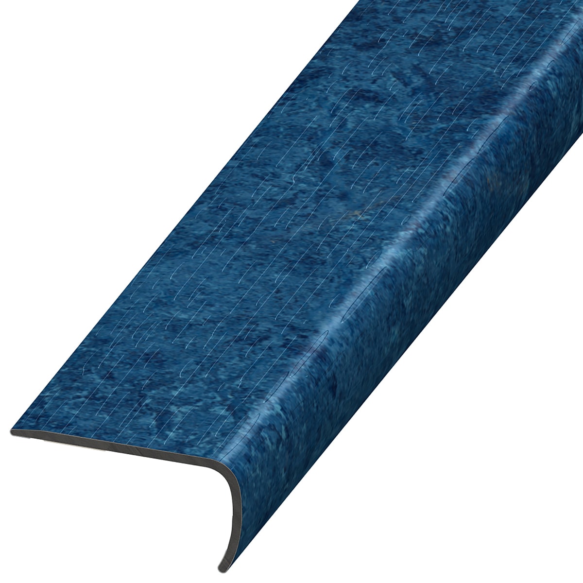 Versatrim VE-106909 Marmoleum Forbo-Marmoleum-Blue 1-in T x 2-in W x 94-in L PVC Square cap
