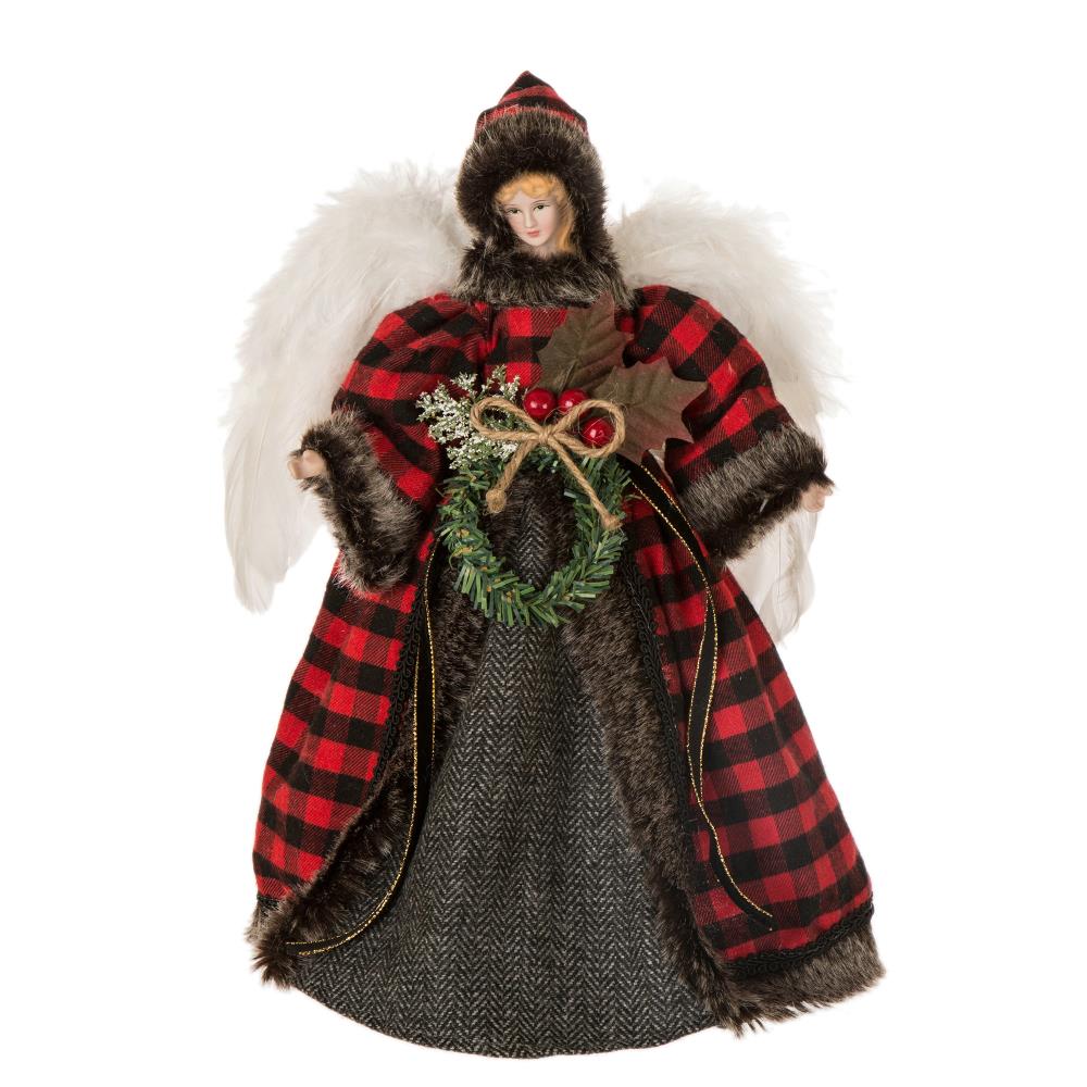 Glitzhome 1123202425 12.2-in Angel Multi Color Christmas Tree Topper