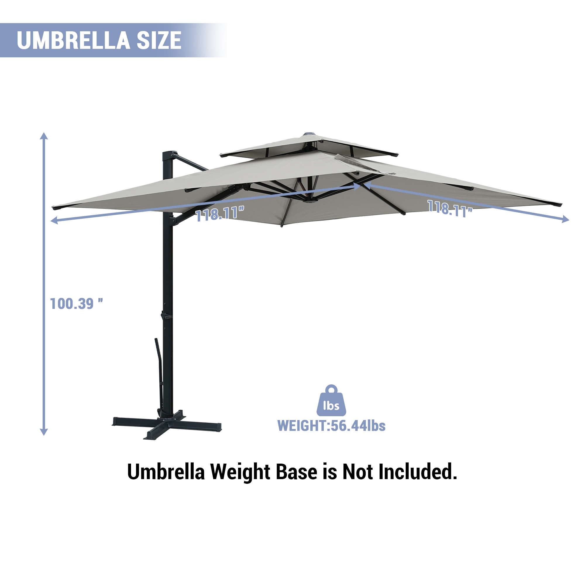 Clihome CL01MYD1010GY Umbrellas-2 - View #3