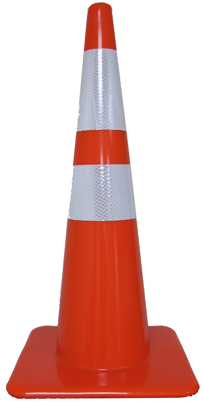 Plumbers Traffic Safety Cone Fluorescent Reddish Orange UV Inhibitors 28-Inch 