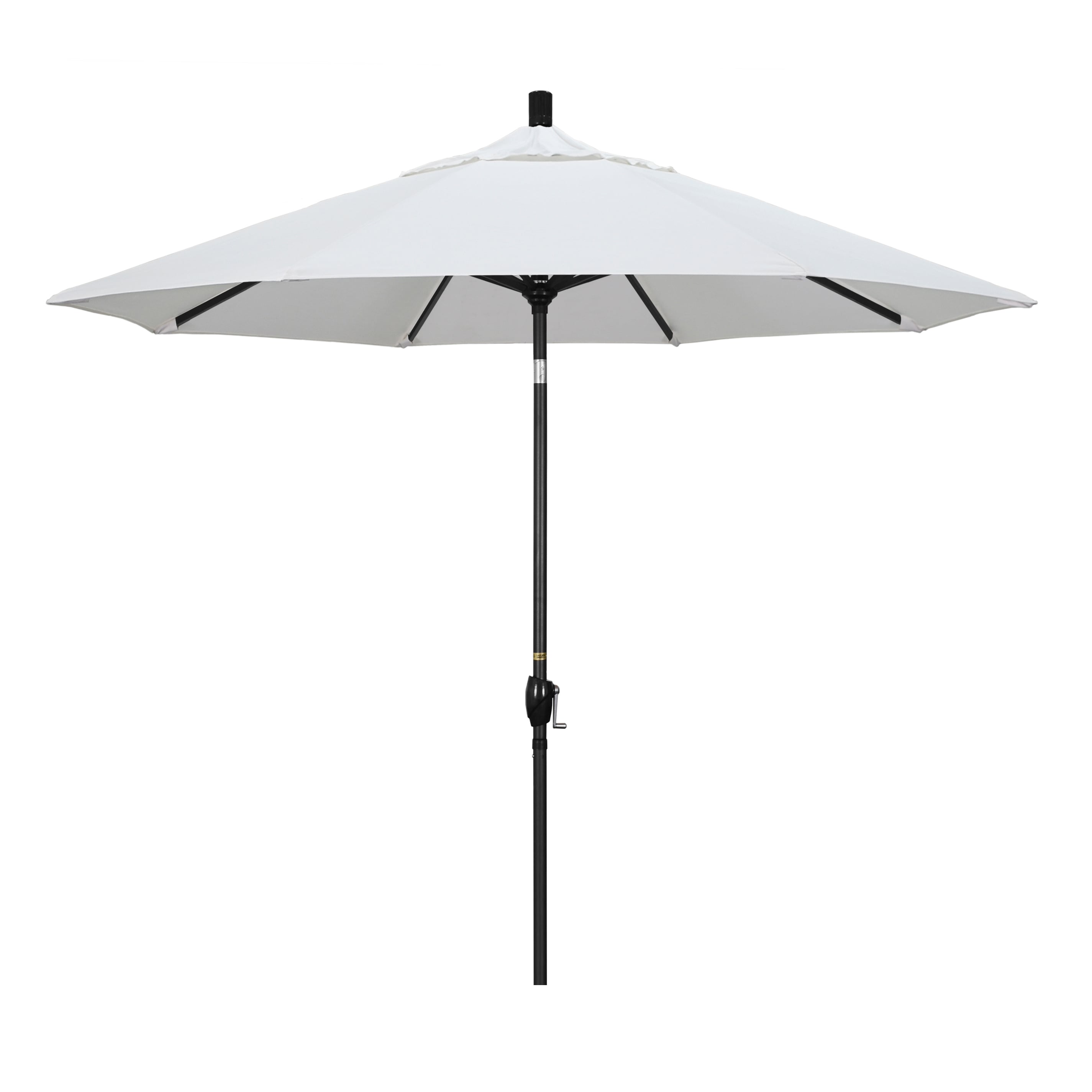 California Umbrella GSPT908302-5404 9-ft Aluminum White Push-button Tilt Market Patio Umbrella