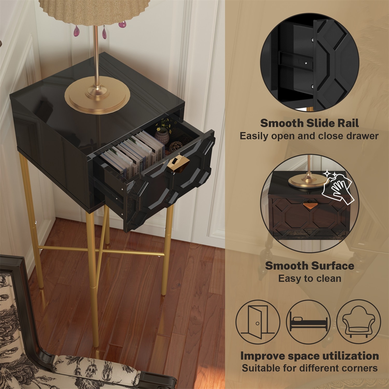 Mondawe MO-CN1-BK End-Tables - View #3