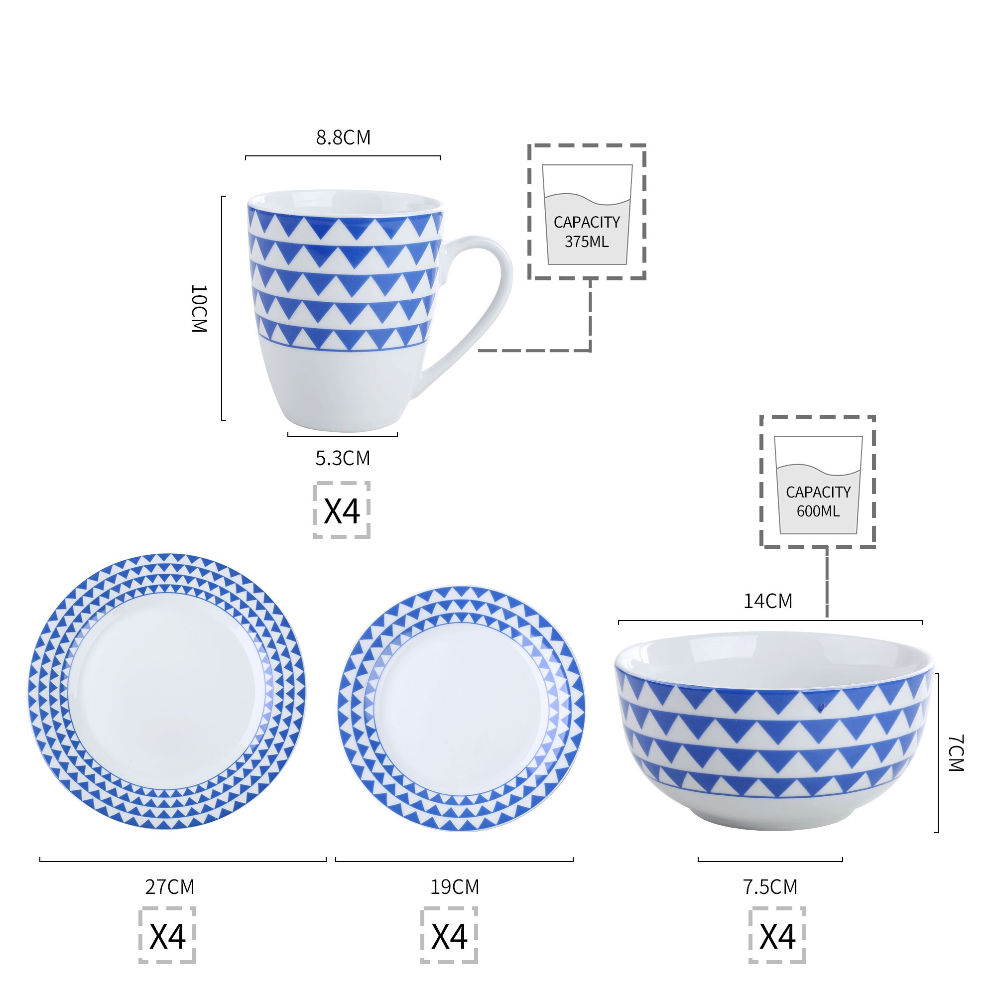CASAINC MH-WES-16 dinnerware - View #8