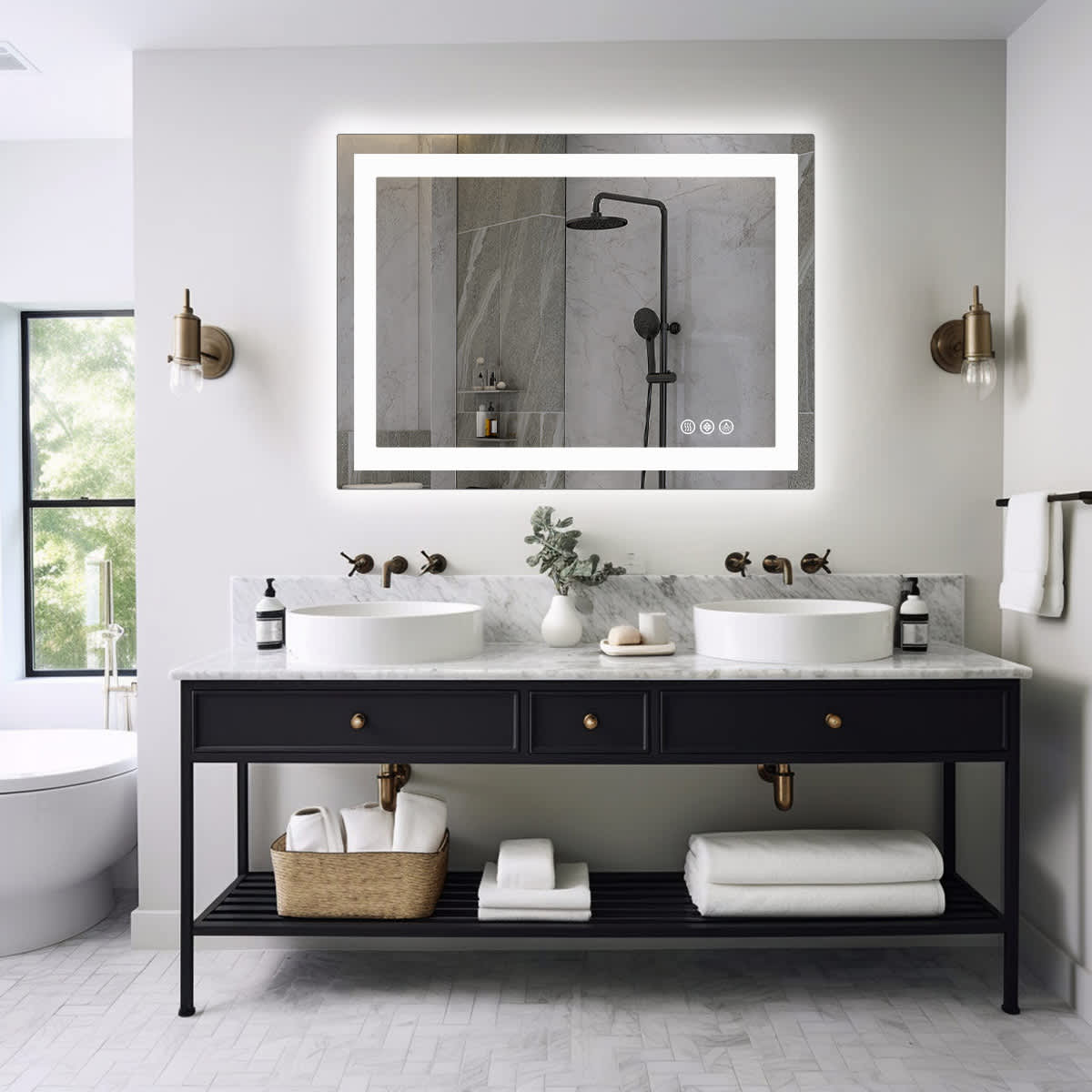 Bestier USLOW-HJ490255 Framed-Bath-Mirrors - View #4