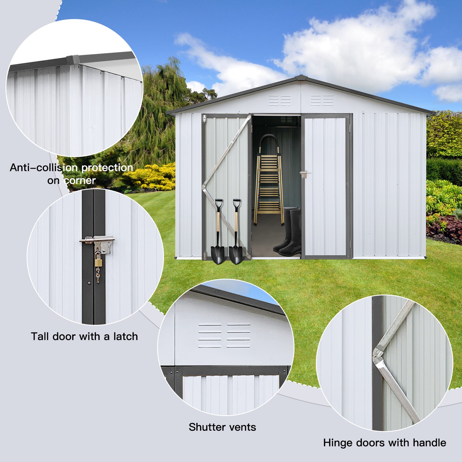 WELLFOR GT-HPY-3292LS+ Metal-Storage-Buildings-Sheds - View #4