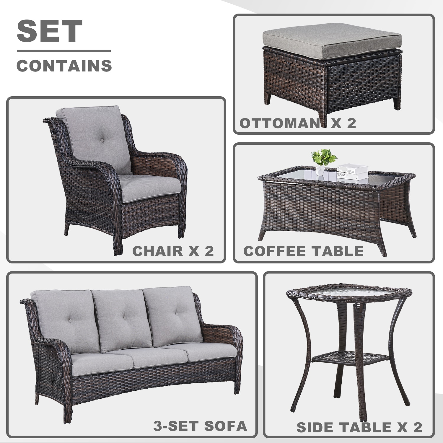 Rilyson FS1318025X2006014-3 Patio-Conversation-Sets - View #3