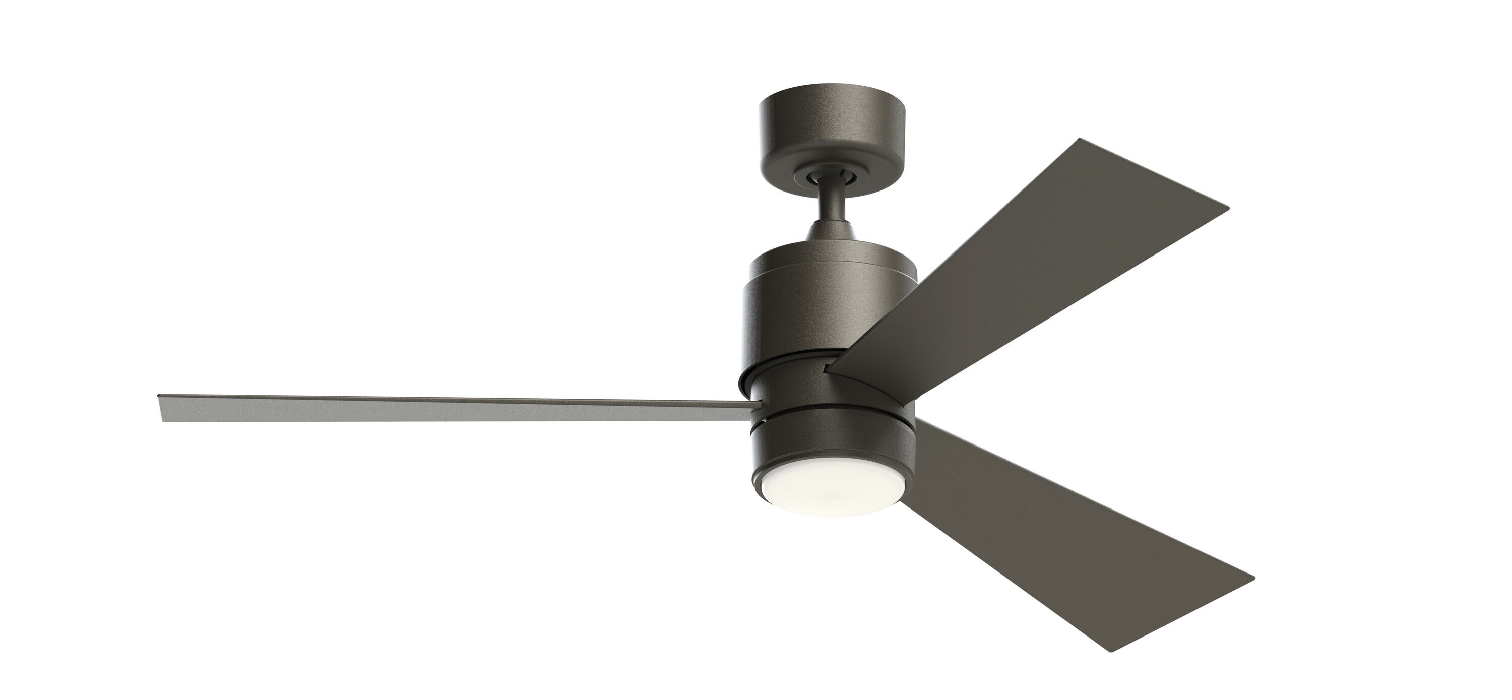 Fanimation FP4660GRW-52GRW-LK Zonix Wet Custom 52-in Matte Greige Integrated LED Indoor/Outdoor Propeller Ceiling Fan with Light and Remote (3-Blade)