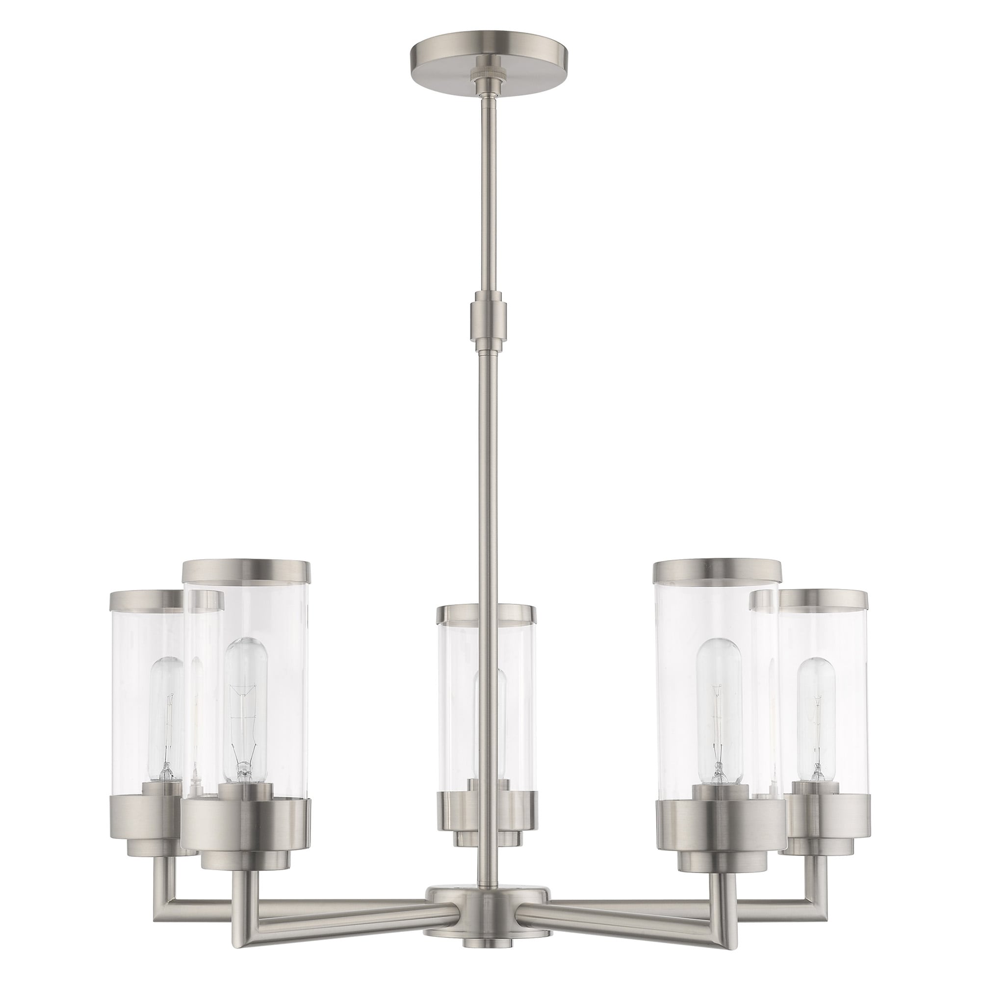 Hillcrest Brushed Nickel 5-Light Candle Style Chandelier