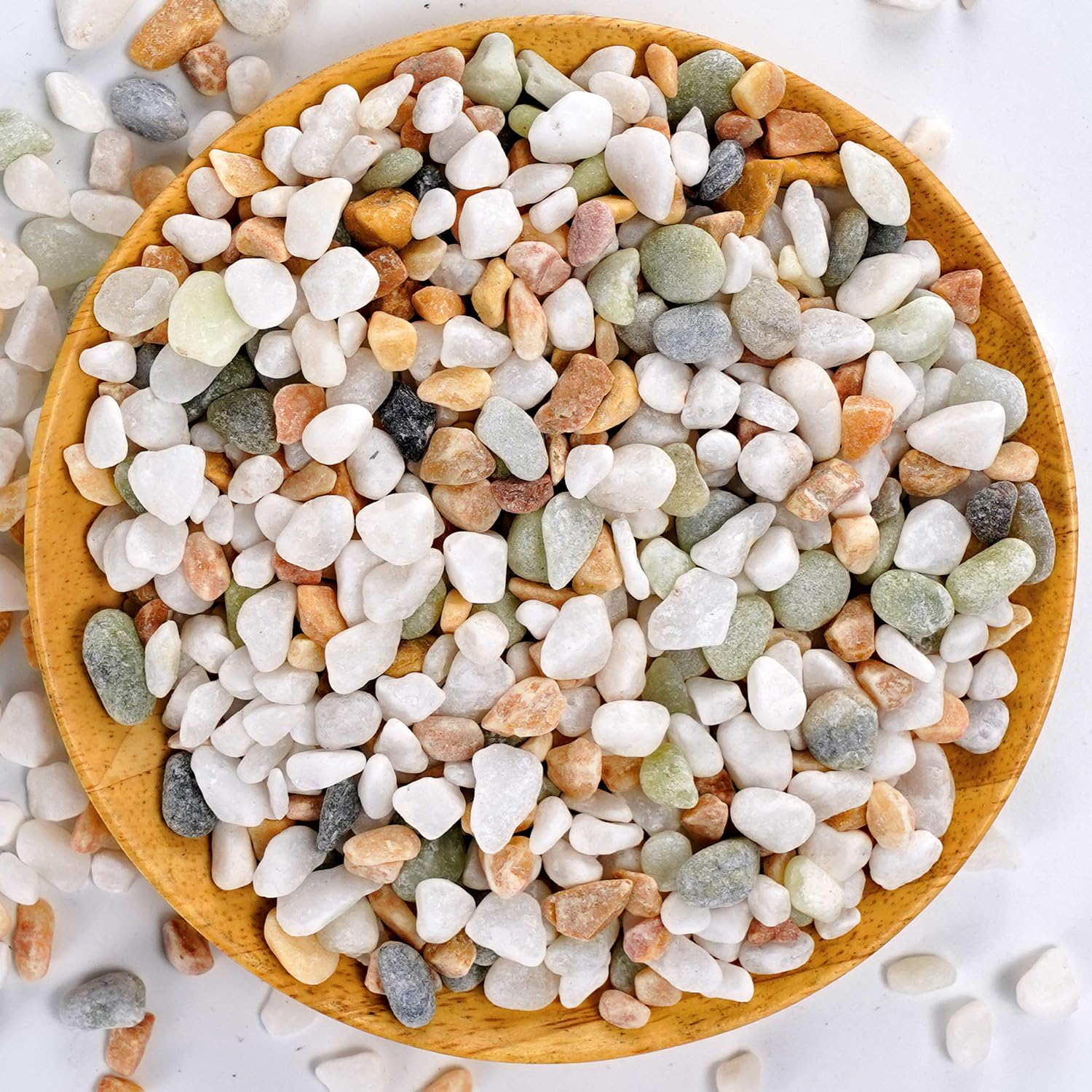 Oyezvary Mixed Color Decorative Rocks 2 Piece Natural White Stones with ...
