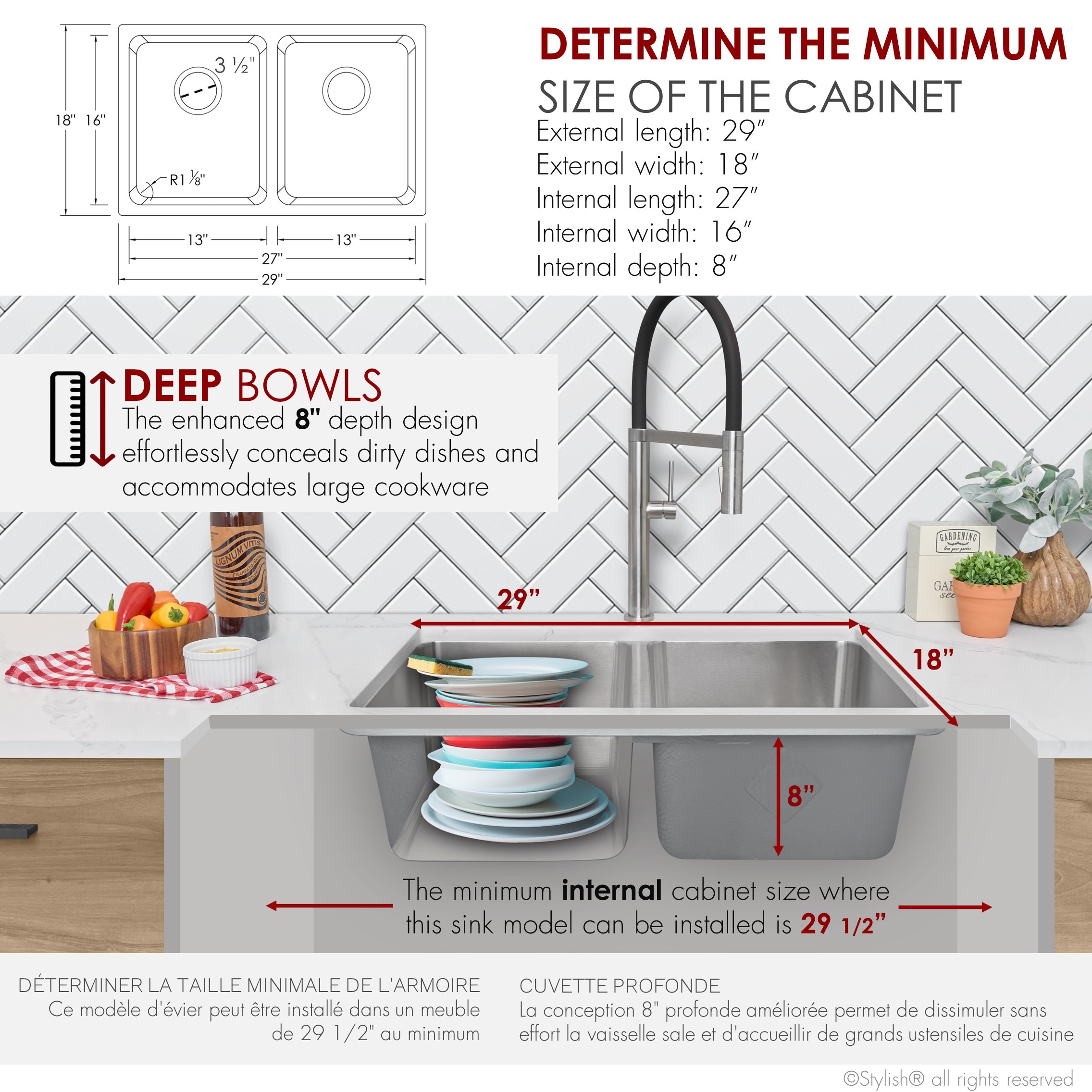 Stylish S-414T1 Kitchen-Sinks - View #4