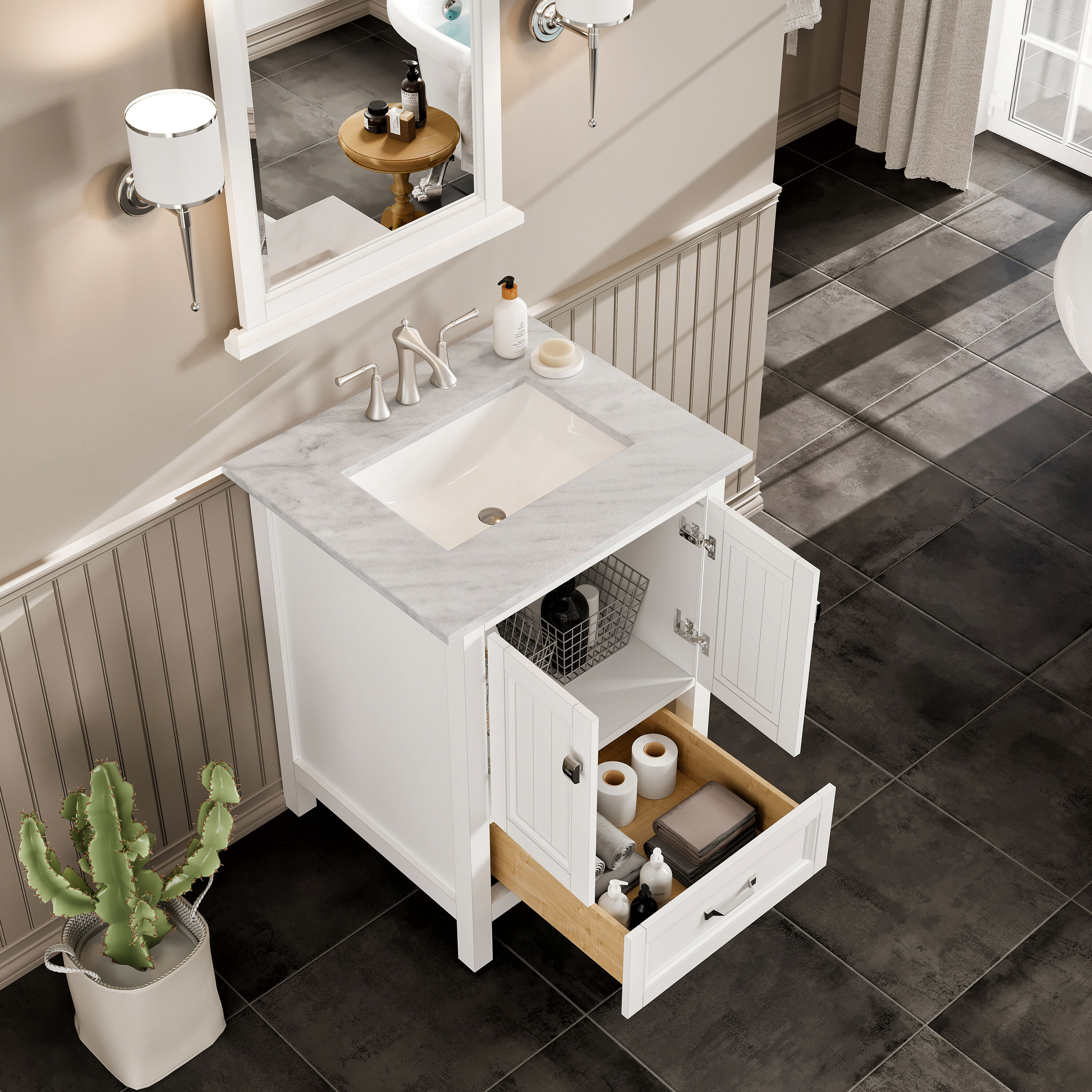 Eviva EVVN612-24WH Bath-Vanity-Combo - View #4