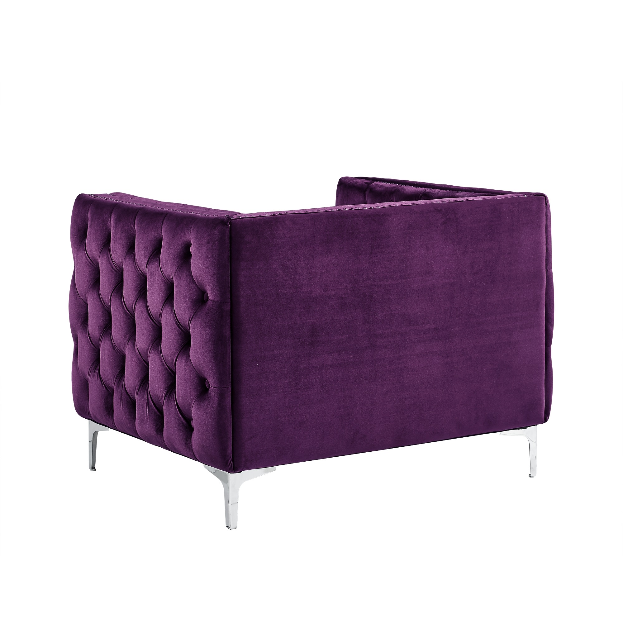 Inspired Home Olivia Modern Purple Velvet Club Chair in the Chairs ...