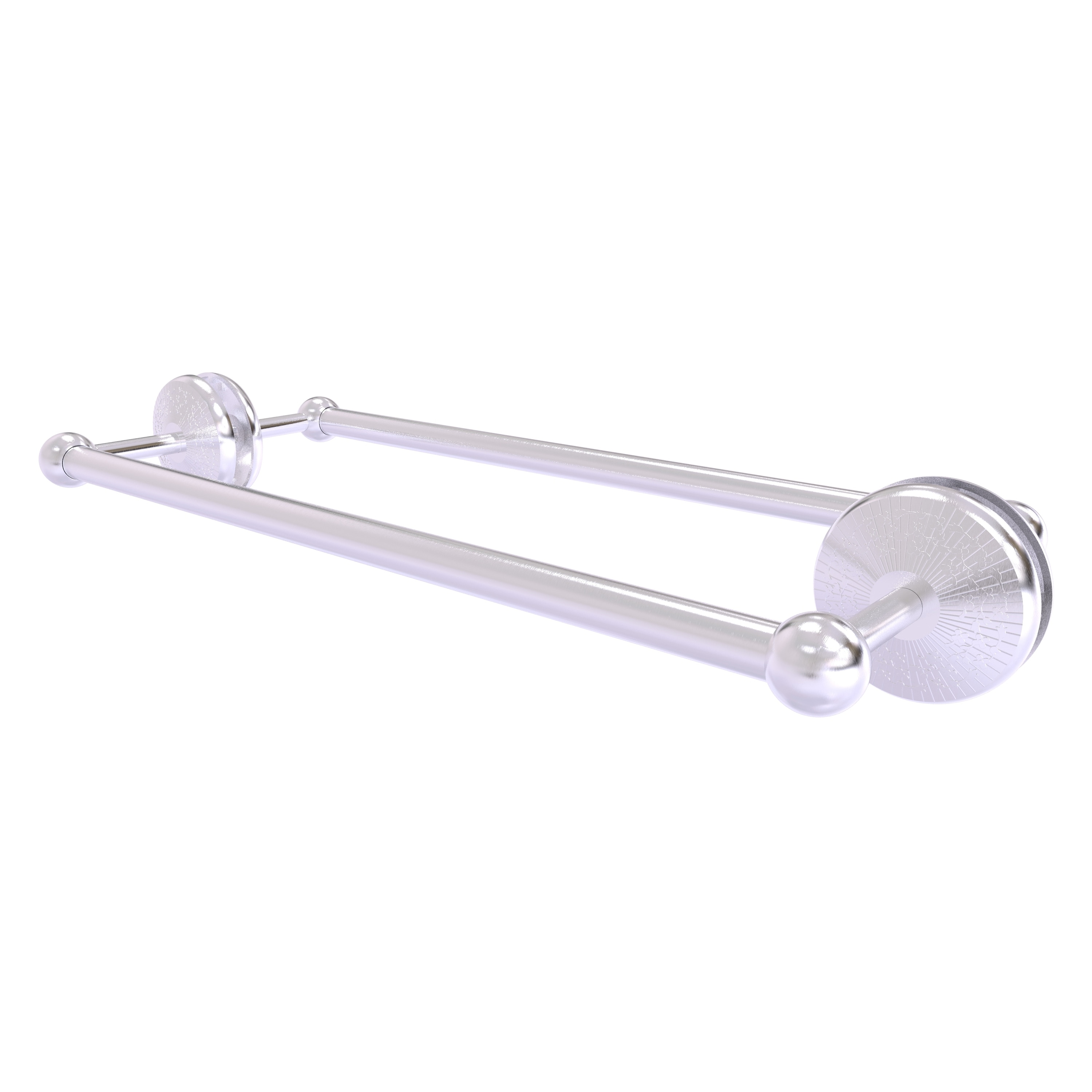 Allied Brass MC-41-BB-18-SCH Monte Carlo 18-in double Satin Chrome Wall mount Double Towel Bar