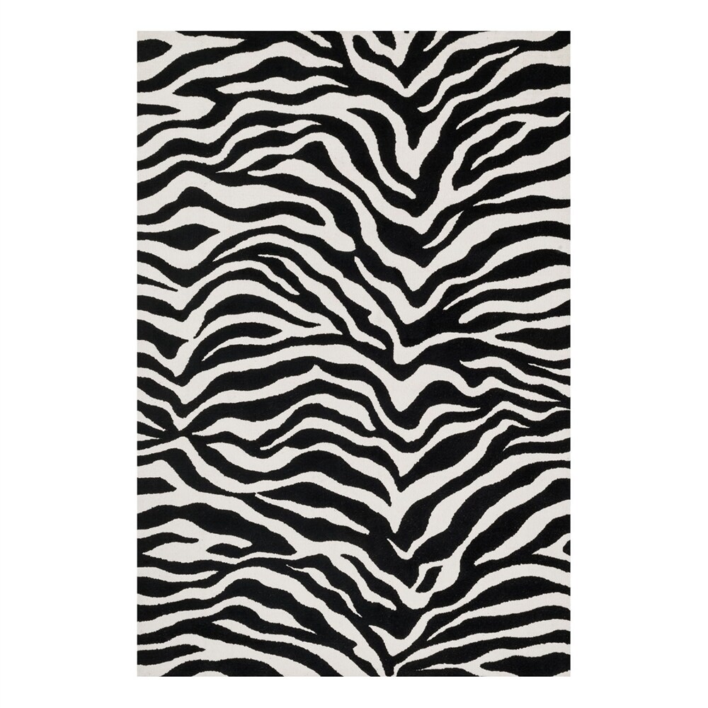 Cassidy 7 X 9 (ft) Ivory/Black Animal Print Area Rug in the Rugs ...