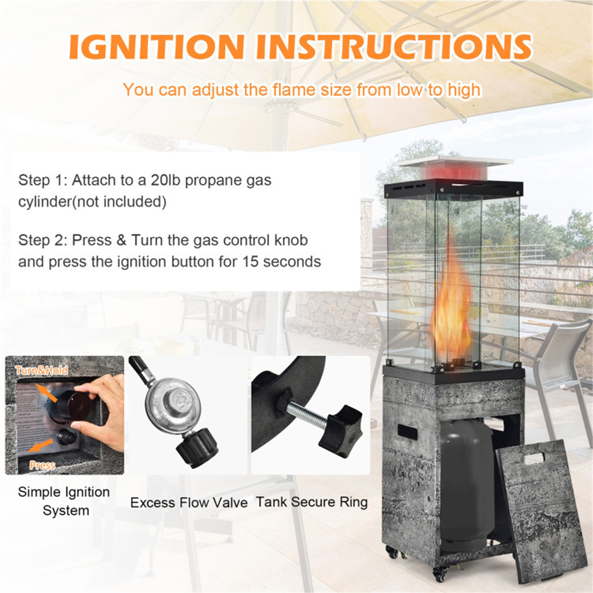 BABOOM BOM-0376TN-CO Outdoor-Gas-Patio-Heaters - View #8