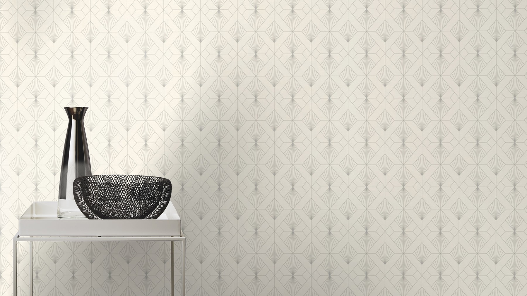 Rasch 56.4-sq ft Off-white Non-woven Geometric Unpasted Wallpaper in ...