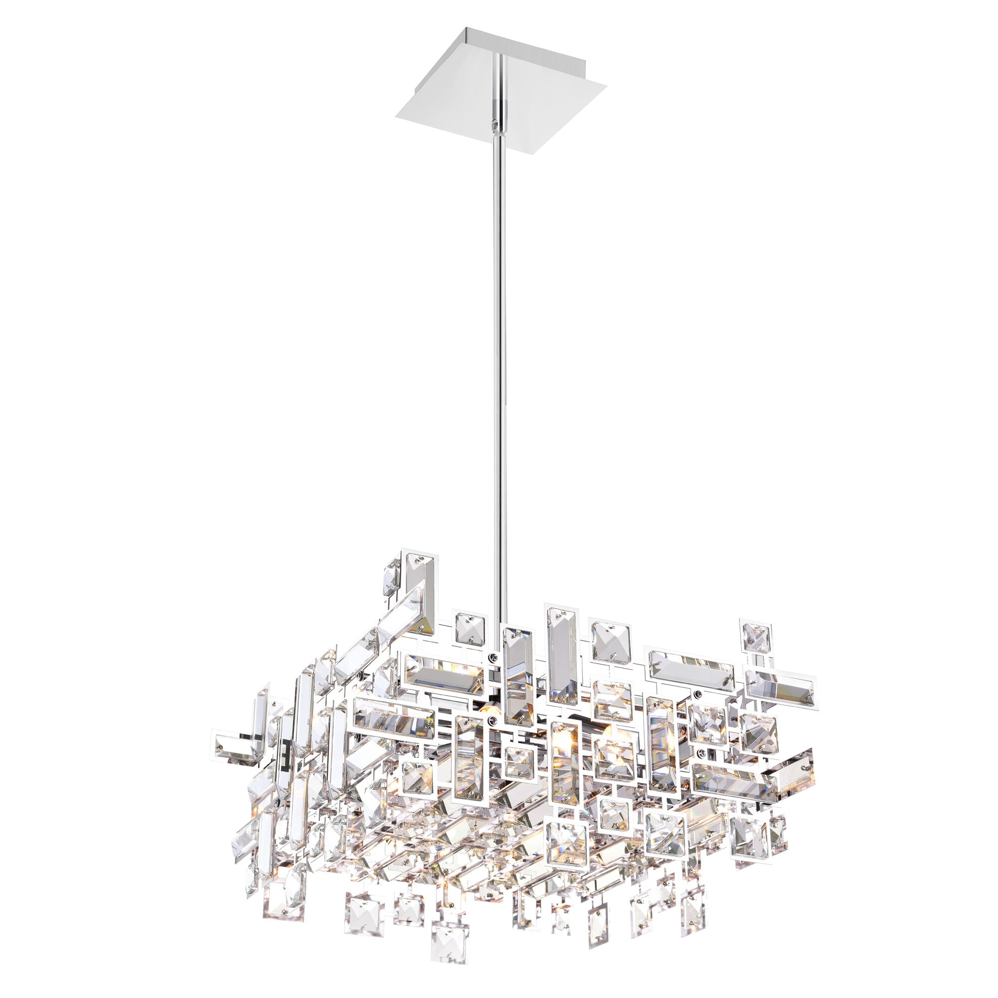 CWI Lighting 5689P14-6-S-601 Arley 6-Light Chrome Transitional Chandelier
