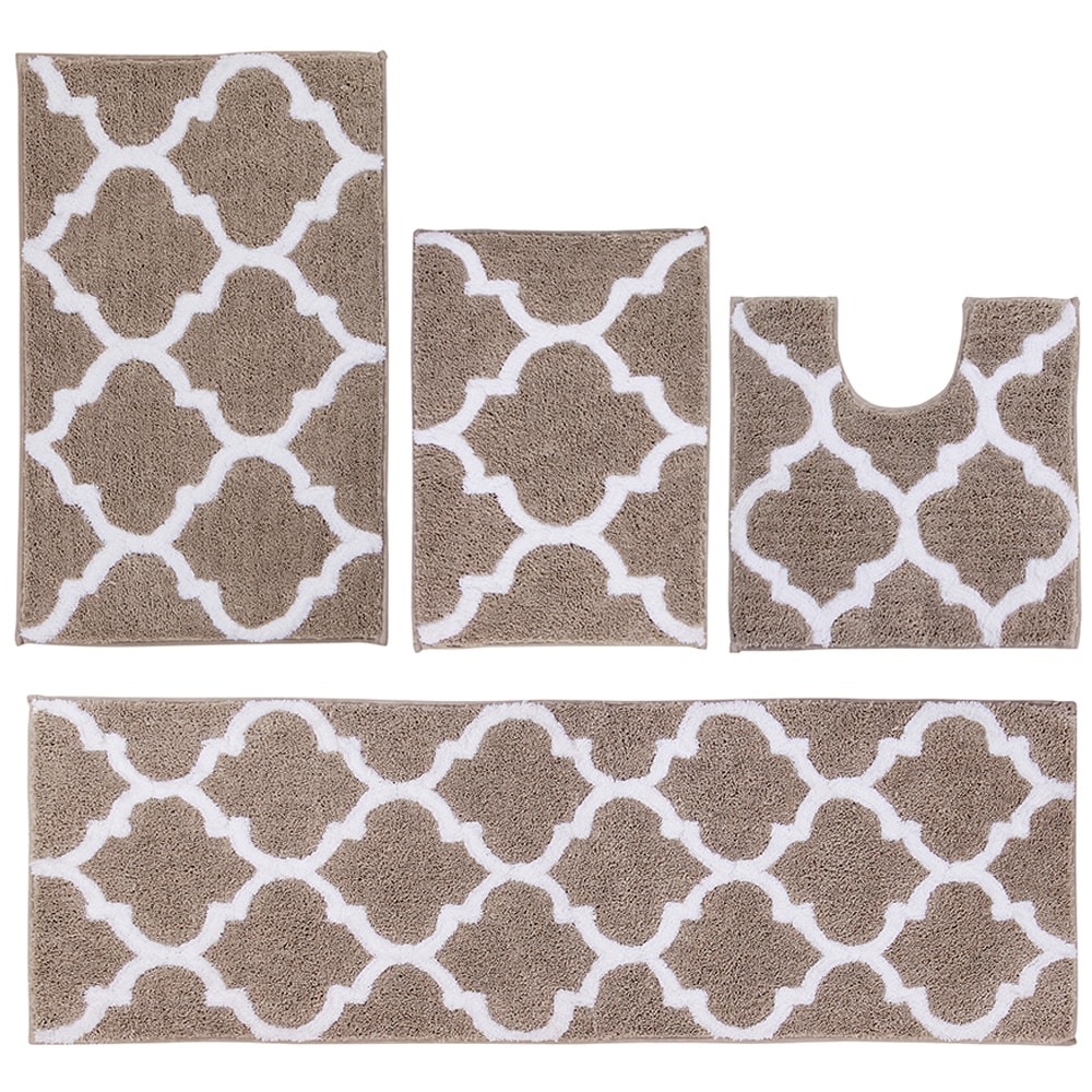 Better Trends BAMA4PC17202160BE 60-Inches x 20-Inches Beige Polyester Bath rug