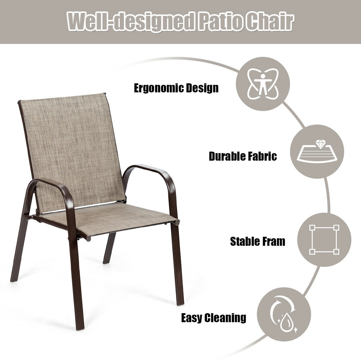 Forclover HYFE-63630GR Patio-Chairs - View #6