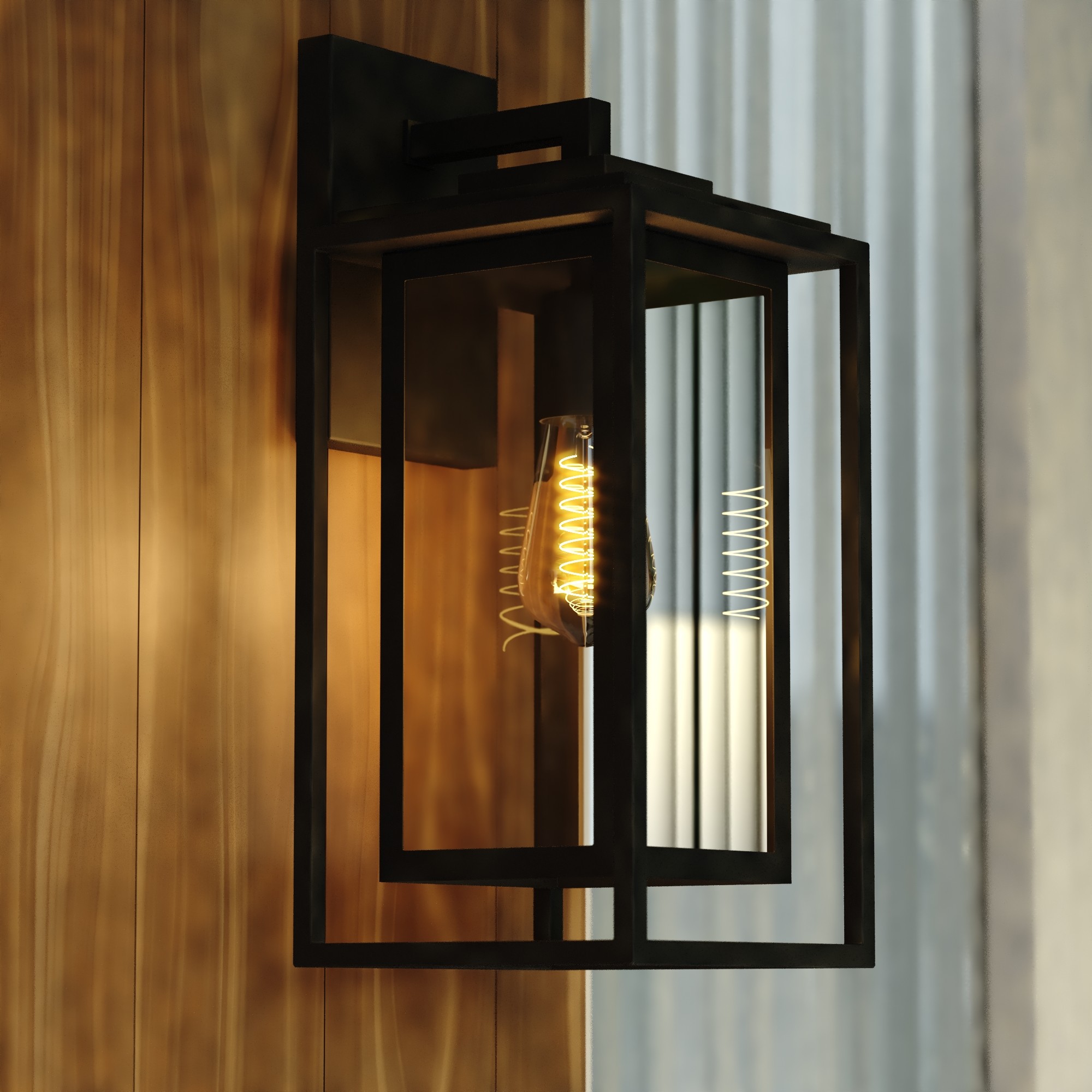 Cascadia T0773 Filmore 1 -Light 16-in H Matte Black Hardwired Outdoor Wall Light