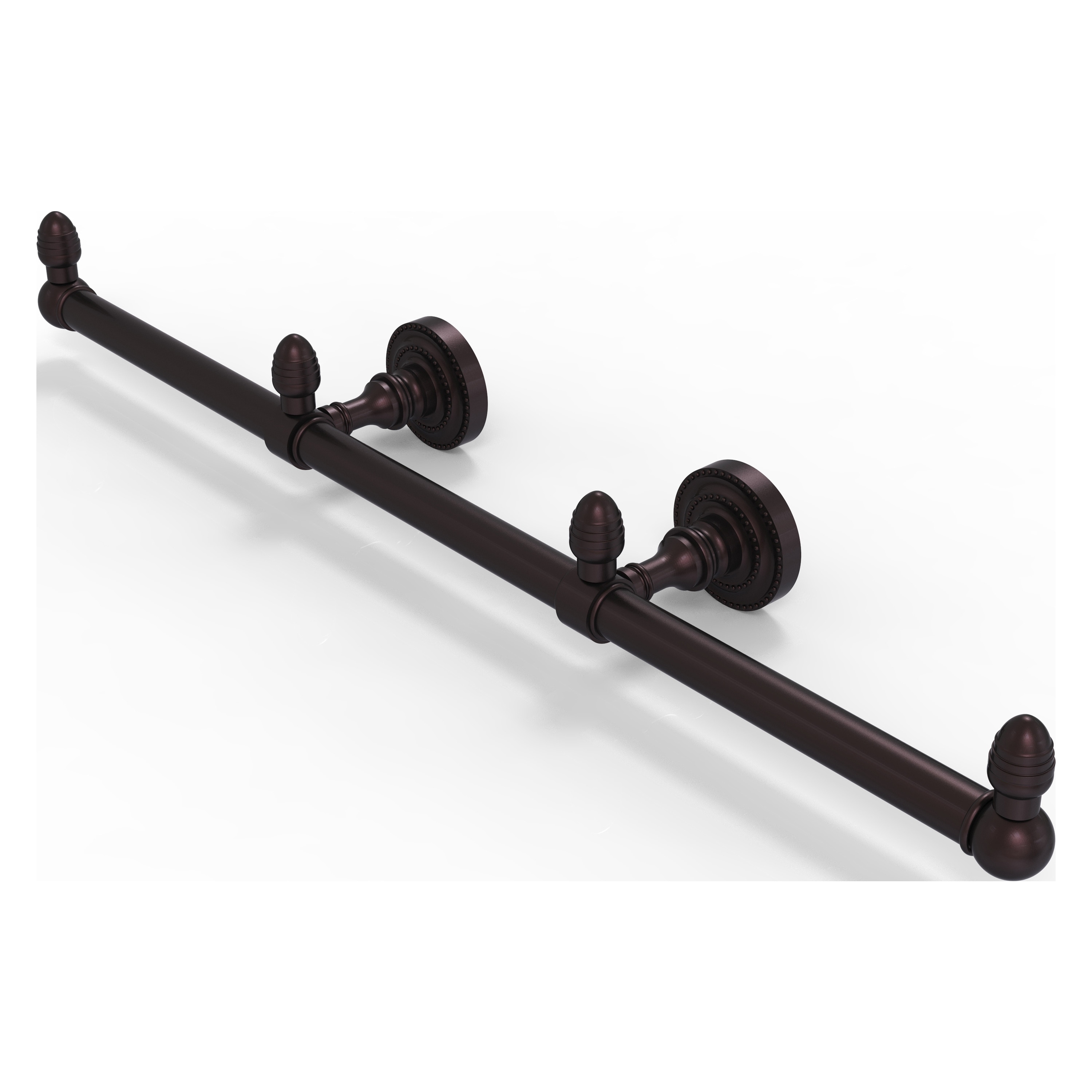 Allied Brass BPDT-HTB-3-ABZ Dottingham 22-in double Antique Bronze Wall mount Double Towel Bar