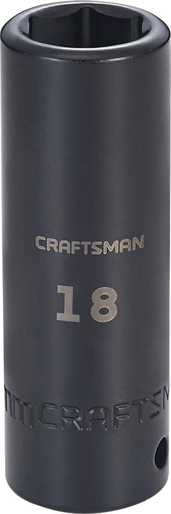 CRAFTSMAN Metric 1/2-in Drive 18Mm 6-point Impact Socket in the