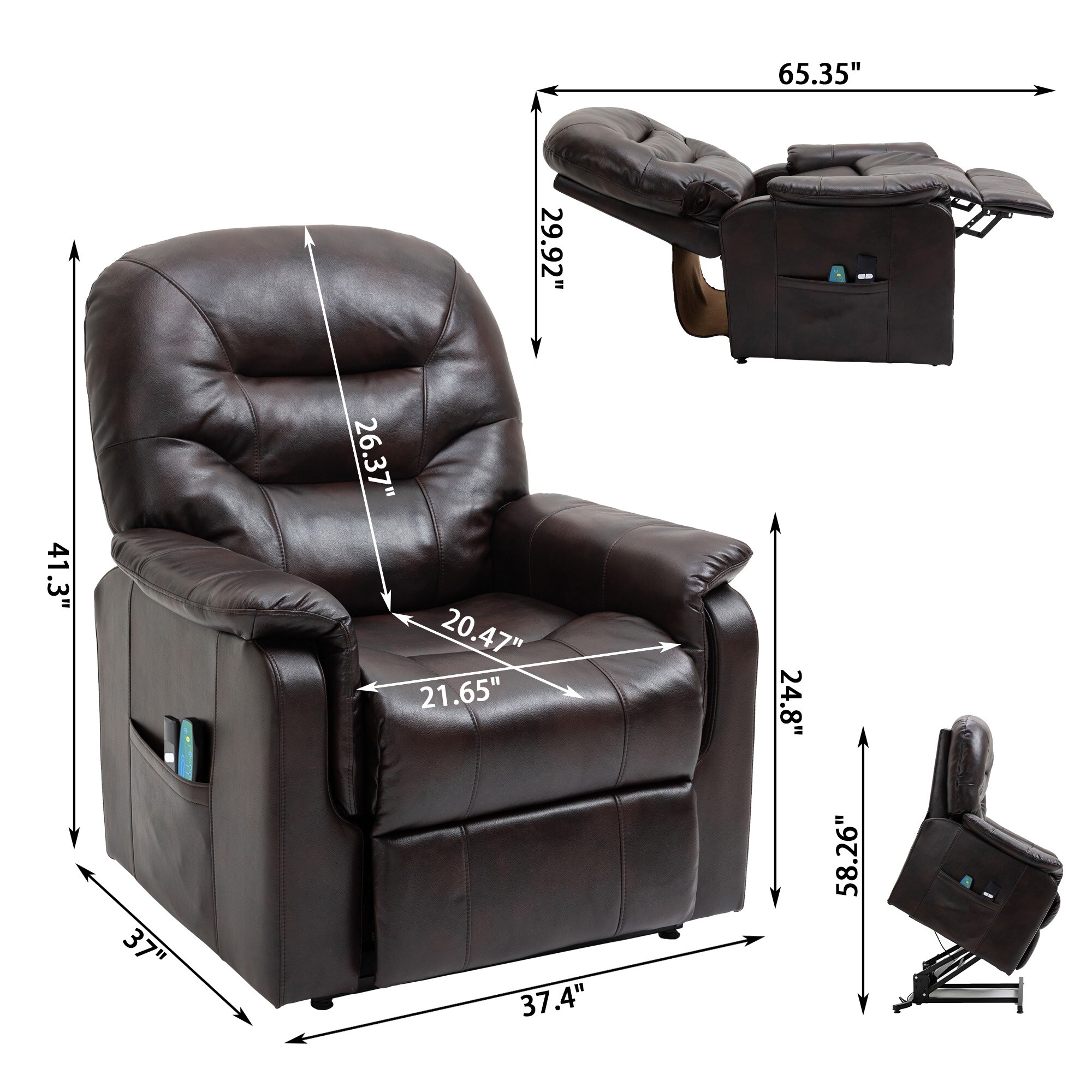 Clihome CL062-BR recliners - View #7