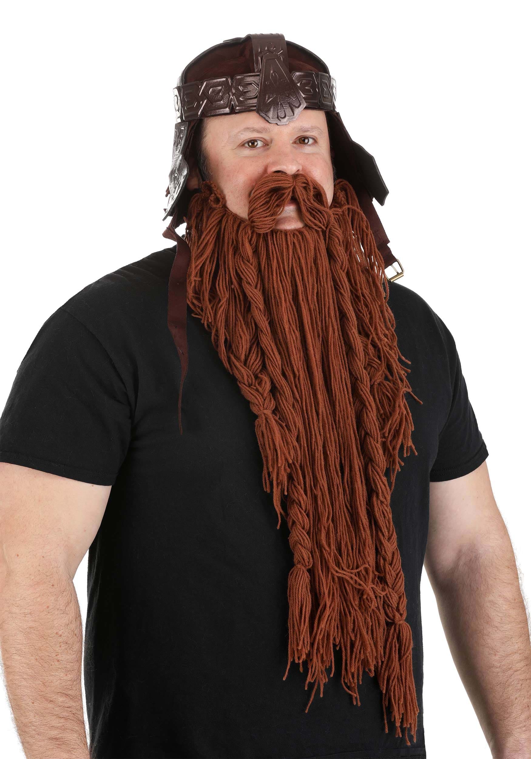 HalloweenCostumes FUN Costumes Men's Lord of the Rings Gimli Hat and Beard Costume Set Lord of the Rings Accessories Standard