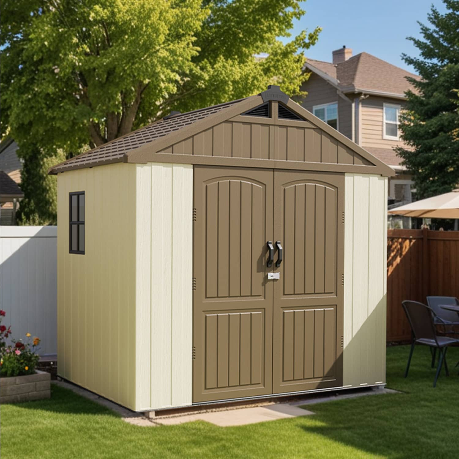 Patiowell WES-0404-86BN Vinyl-Resin-Storage-Buildings - View #2