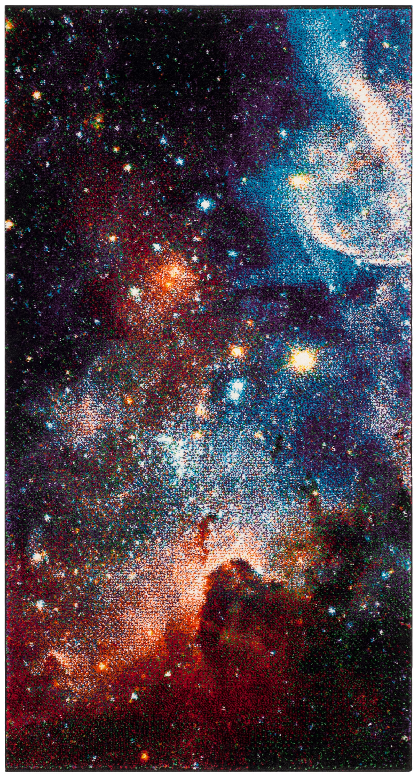 Galaxy 109P Purple Multi 3 X 5 Area Rug