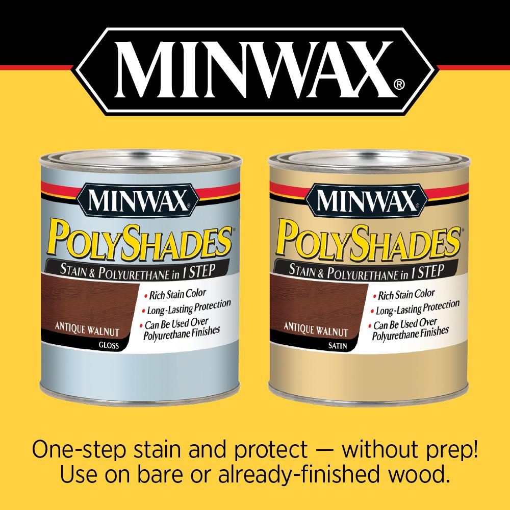 Minwax PolyShades Gloss Classic Black Fast Drying Polyurethane Spray 10.75  oz.