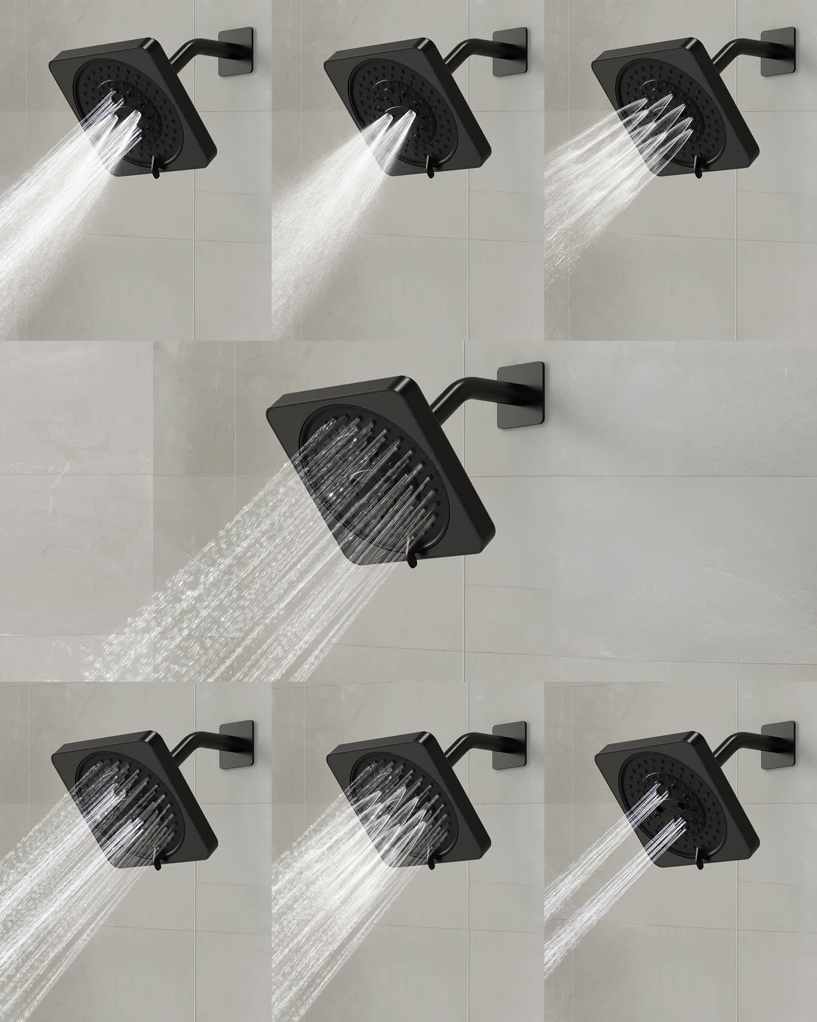 EVERSTEIN SFS-1130-BK Showerhead-Bar-Panels - View #4
