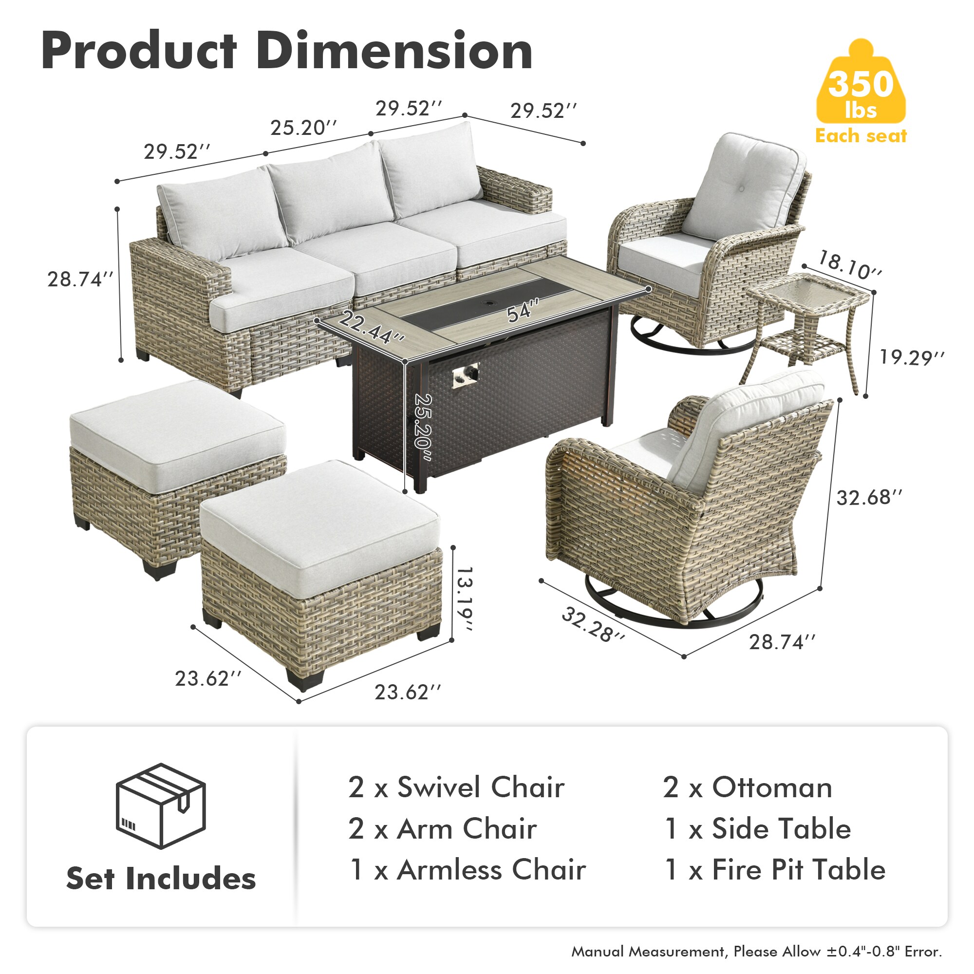 Ovios RFP5TS408YV Patio-Conversation-Sets - View #8