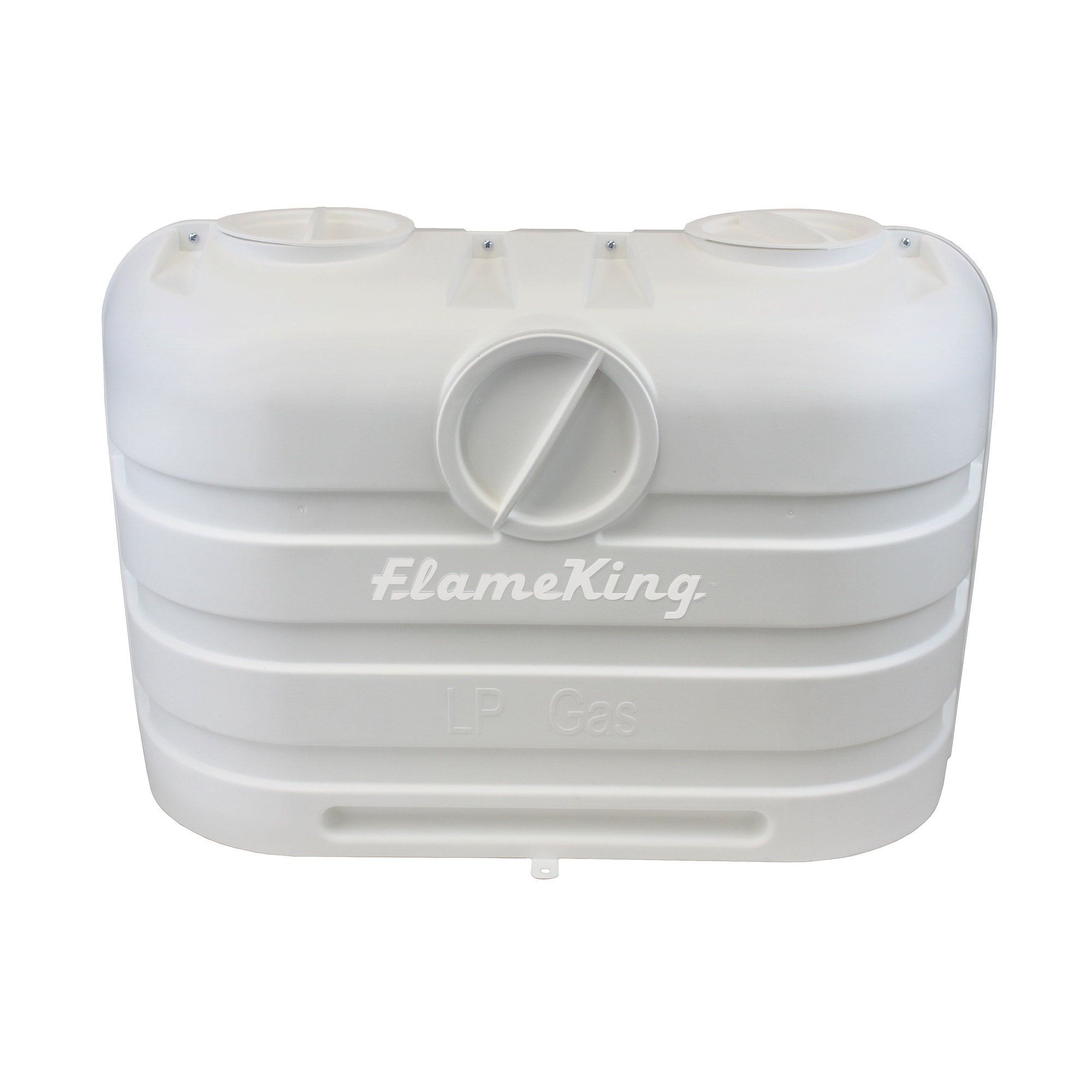 Flame King YSN-PCC-RV20-WHT Dual 20LB LP Tank Light Plastic Heavy Duty Cover Plastic Empty Propane tank cover